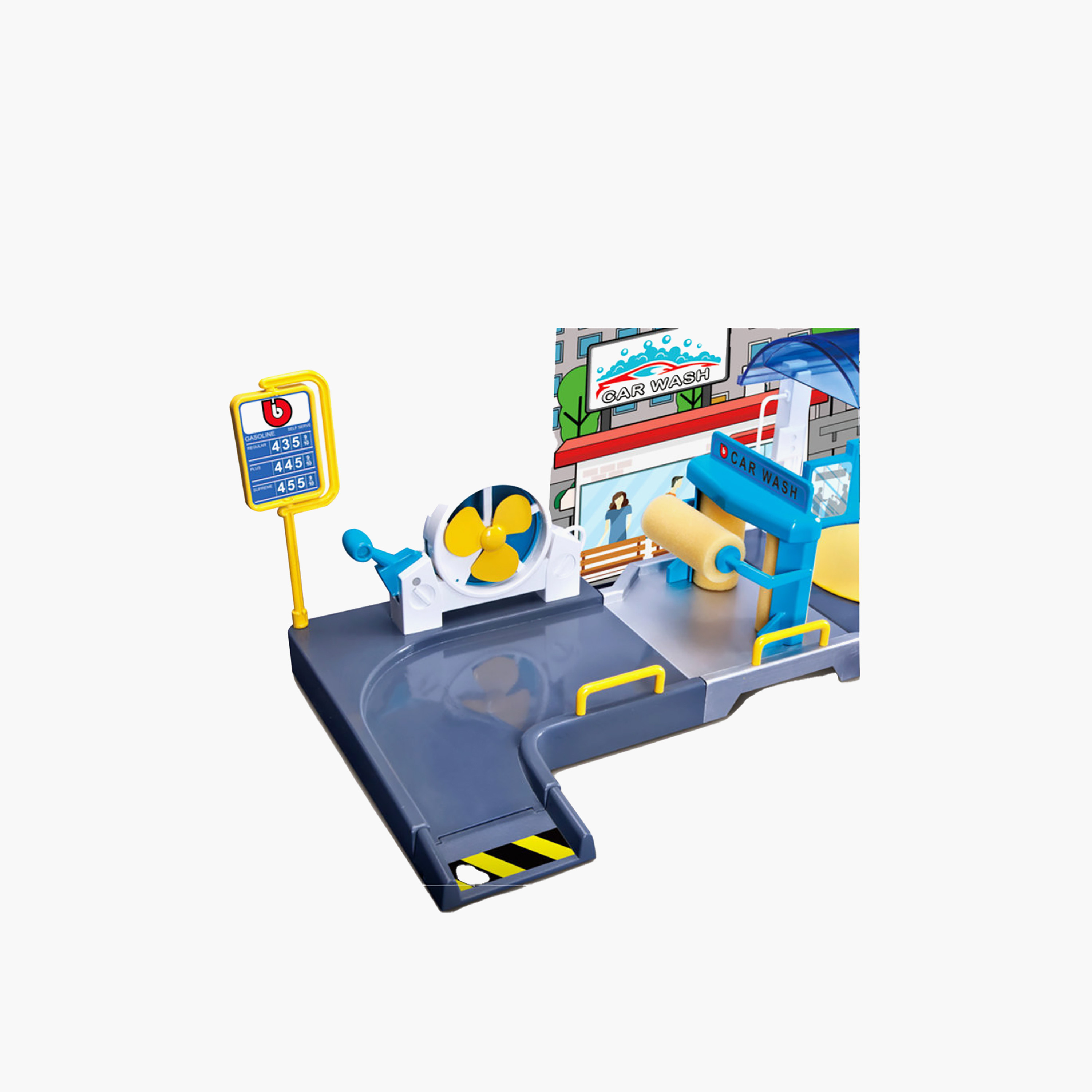 Bburago 1:43 Scale Car Wash Play Set with Car - Street Fire-toys-playvehicles-vehicleplaysets-image-5