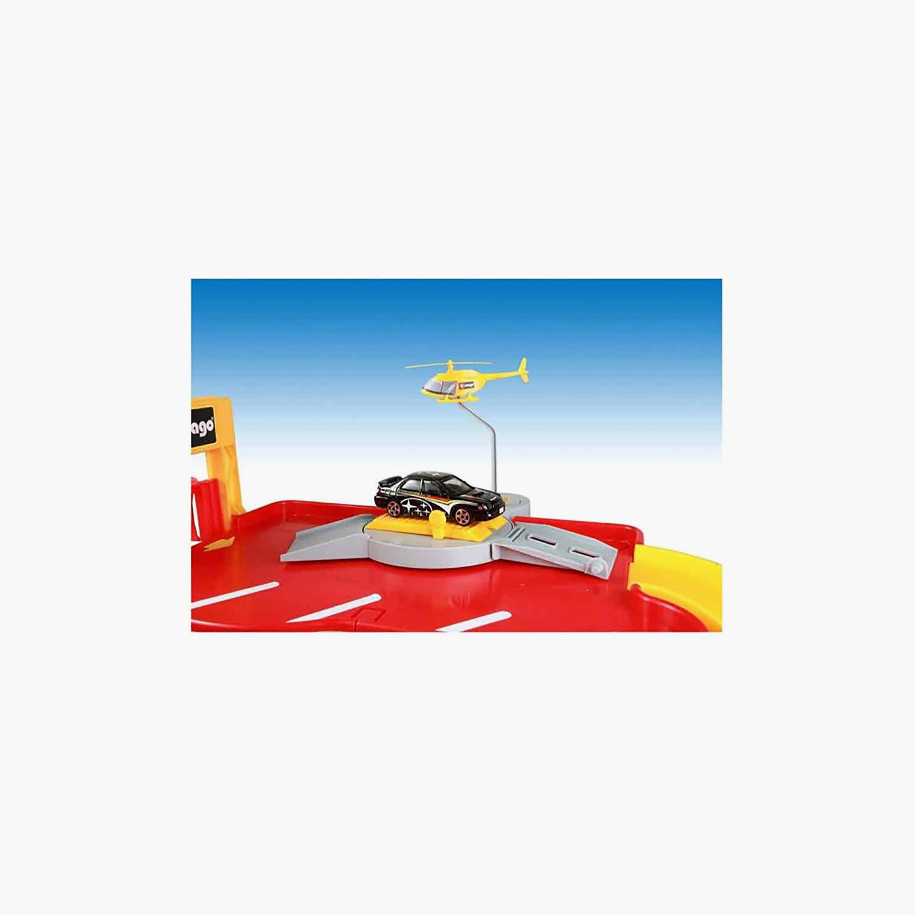 Bburago 1:43 Scale Parking Play Set with 2 Cars - Street Fire-toys-playvehicles-vehicleplaysets-image-4