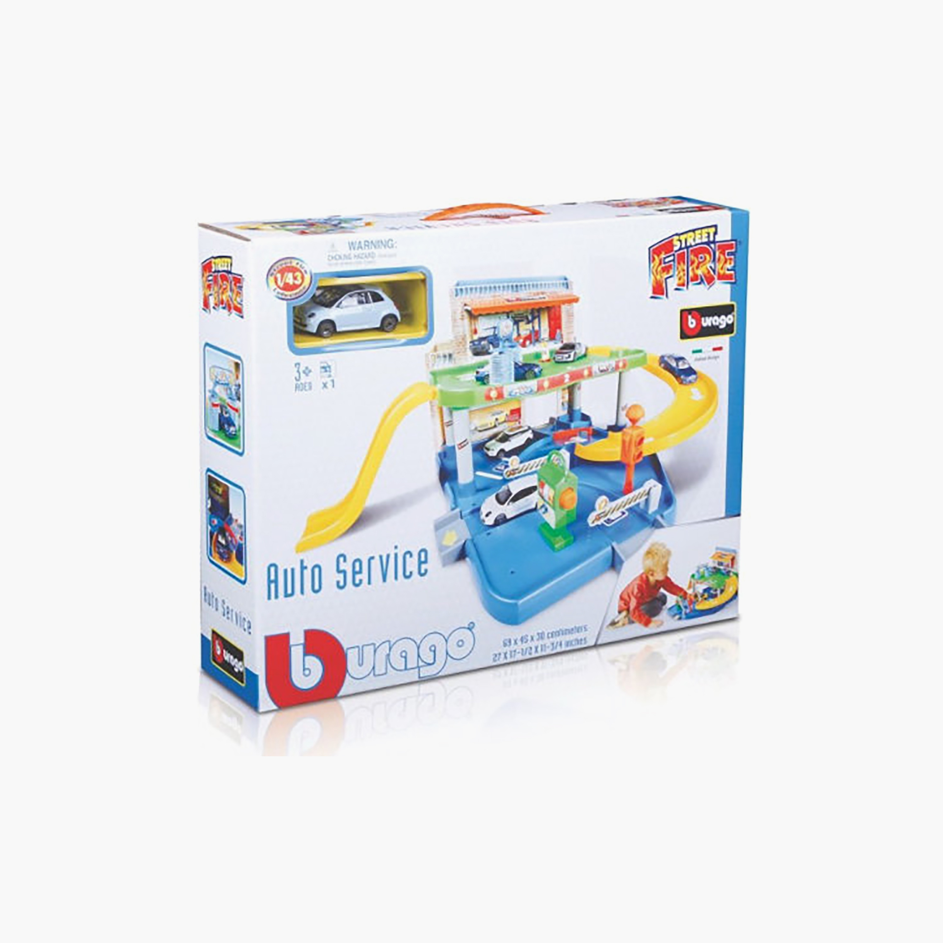 Bburago 1:43 Scale Auto Service Play Set - Street Fire-toys-playvehicles-vehicleplaysets-image-3