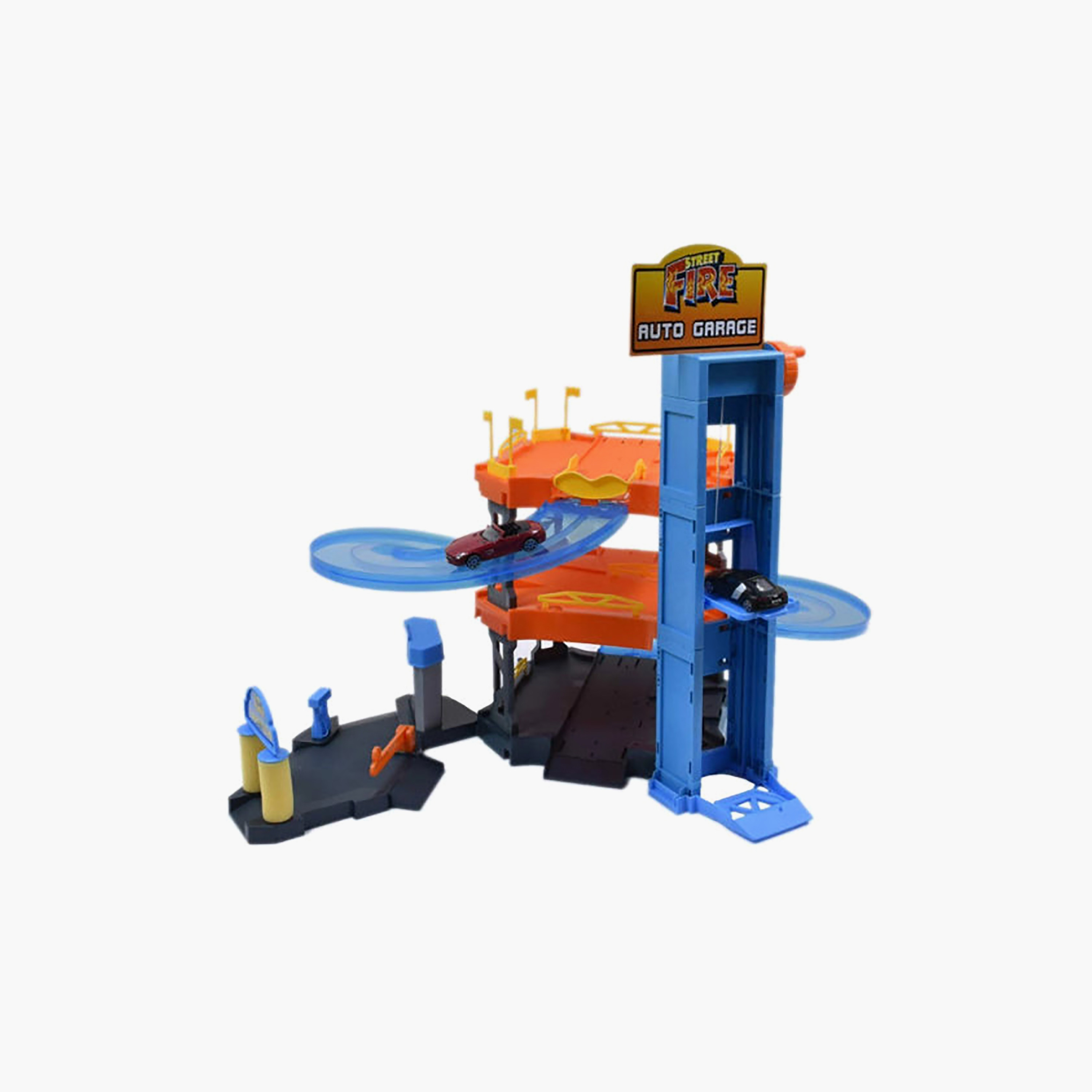 Bburago 1:43 Scale Auto Garage Play Set - Street Fire-toys-playvehicles-vehicleplaysets-image-4