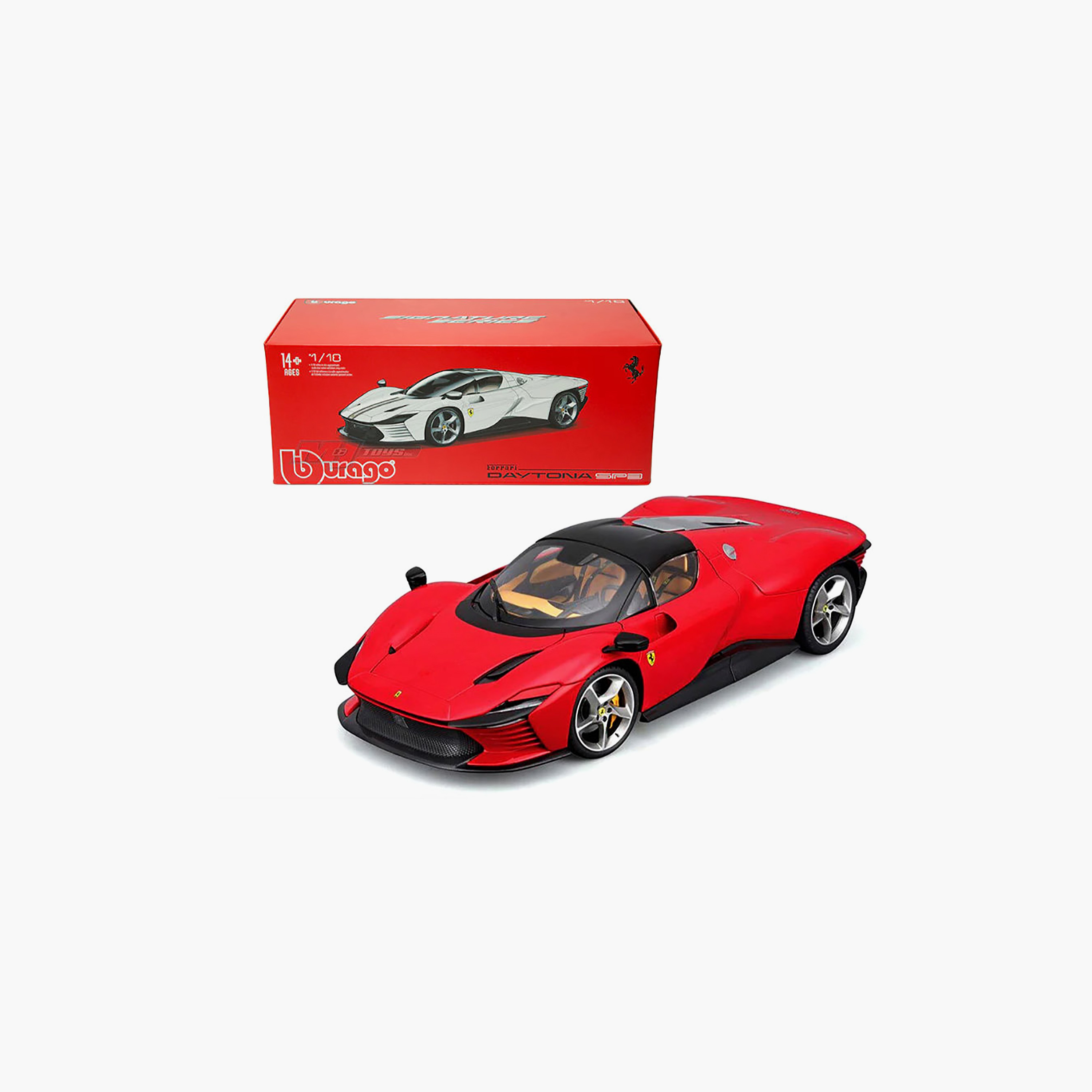 سيارة فيراري دايتونا SP3 بمقياس 1:18 - مغلقة من أعلي من ببوراجو-toys-playvehicles-diecastcars-image-4