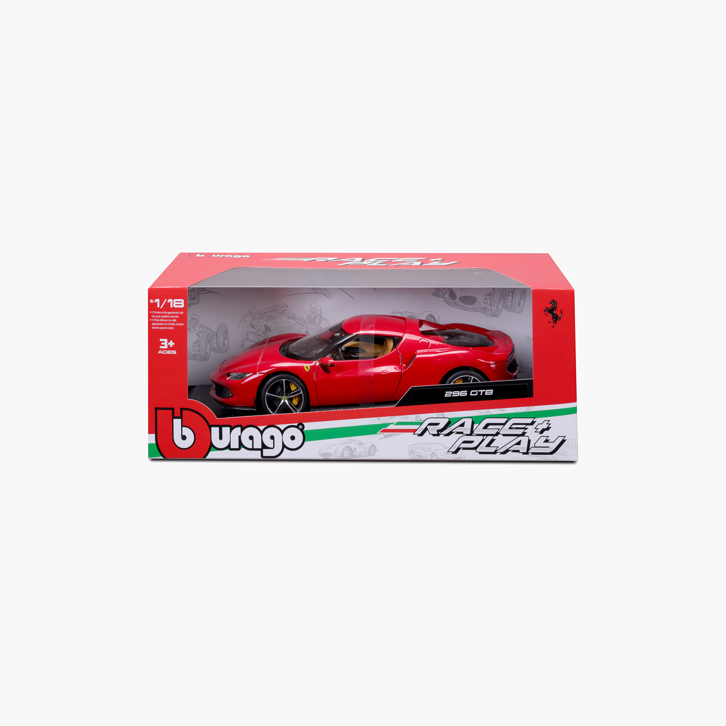 Bburago 1:18 Scale Ferrari Racing Car 296 GTB-toys-playvehicles-diecastcars-image-6