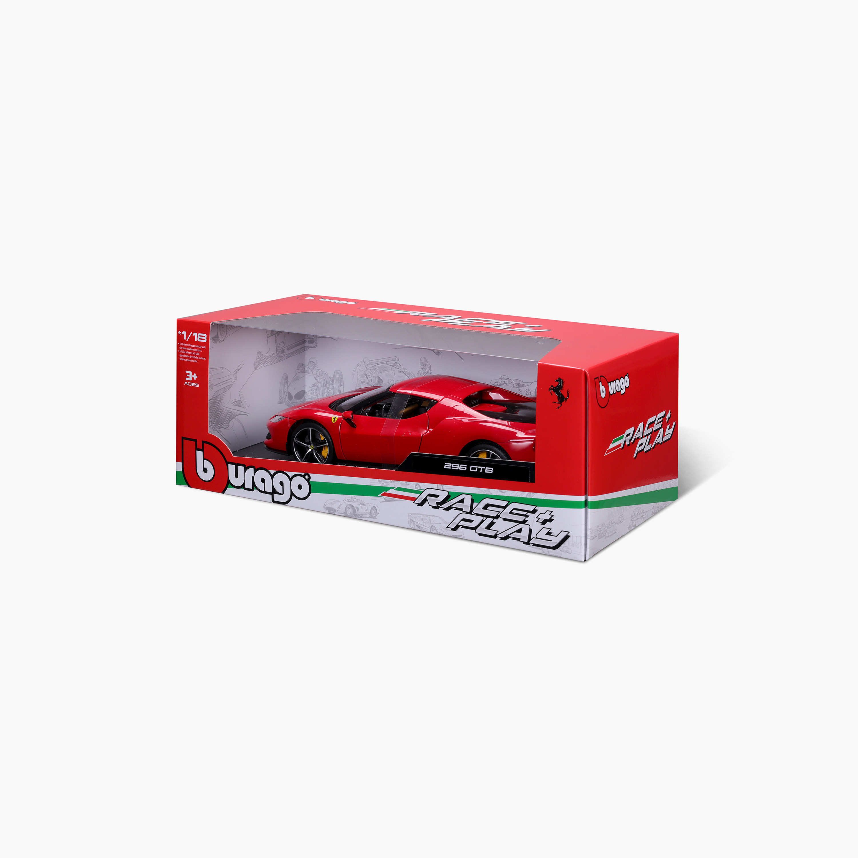 Bburago 1:18 Scale Ferrari Racing Car 296 GTB-toys-playvehicles-diecastcars-image-7