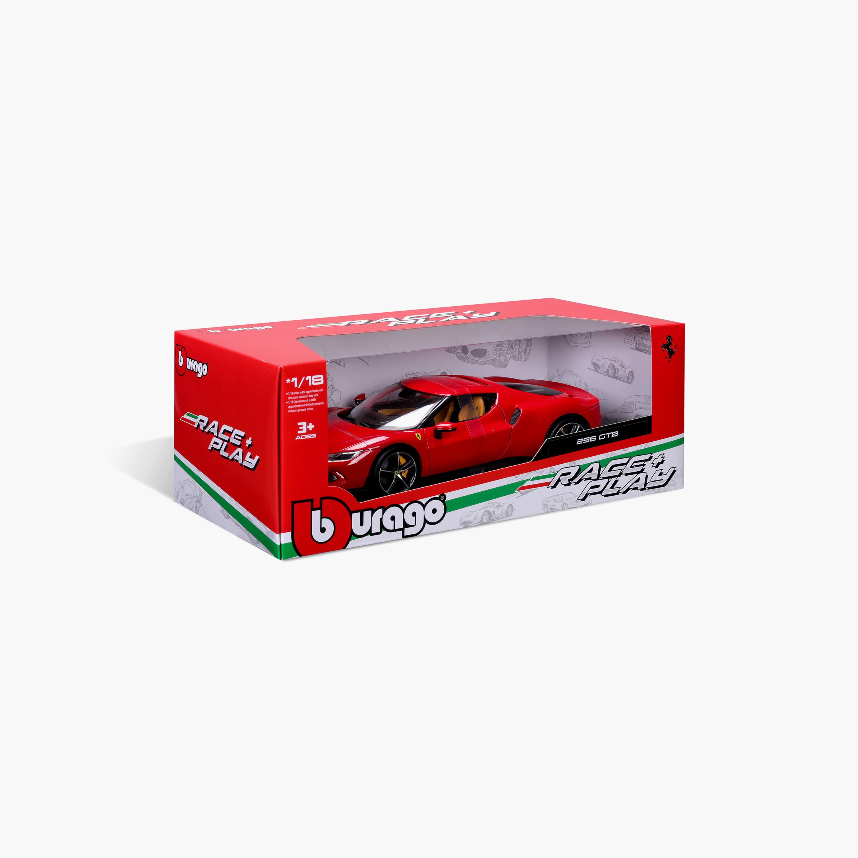 Bburago 1:18 Scale Ferrari Racing Car 296 GTB-toys-playvehicles-diecastcars-image-8