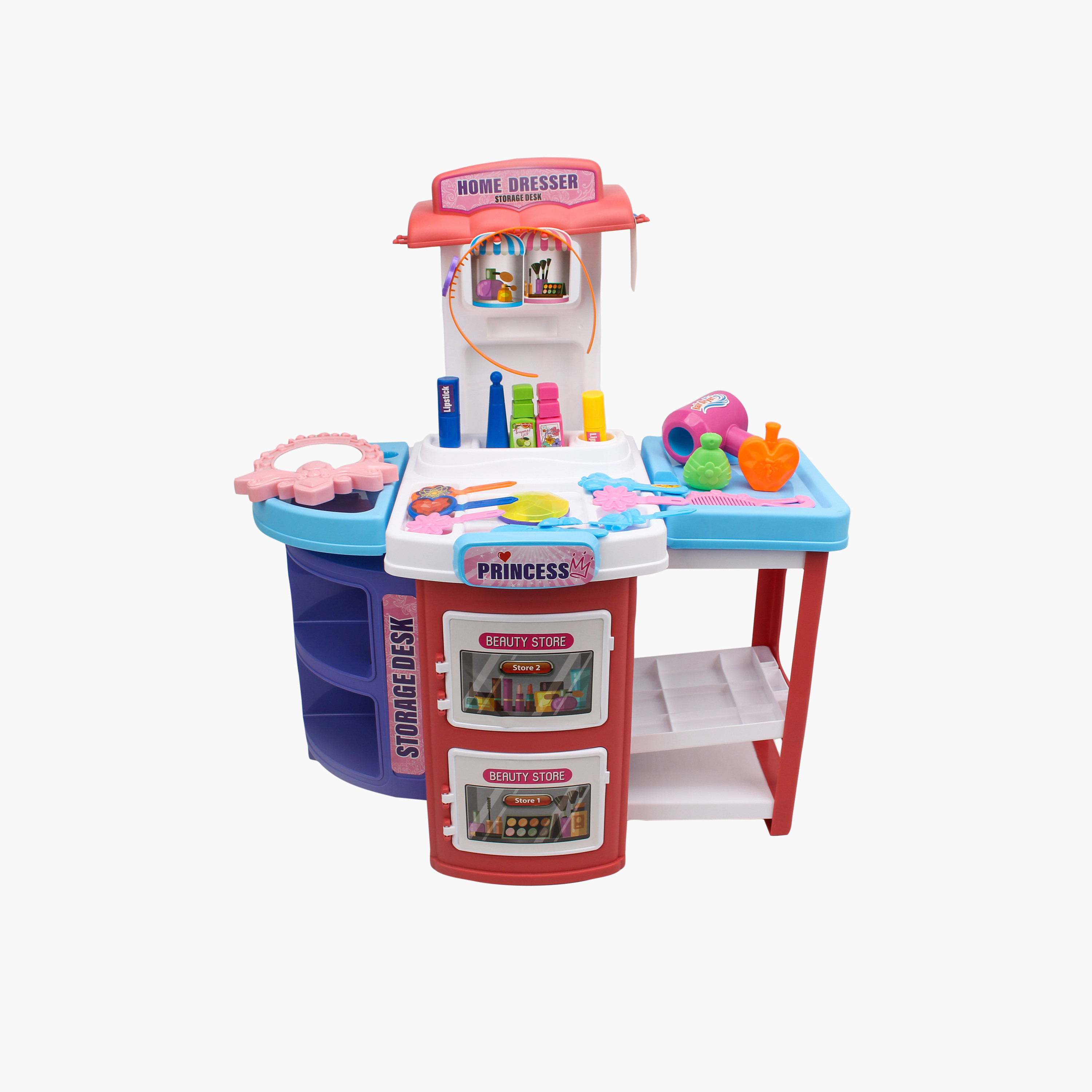 Hauda 2-In-1 Home Dresser Storage Desk-toys-roleplay-makeupandcosmeticsets-image-1