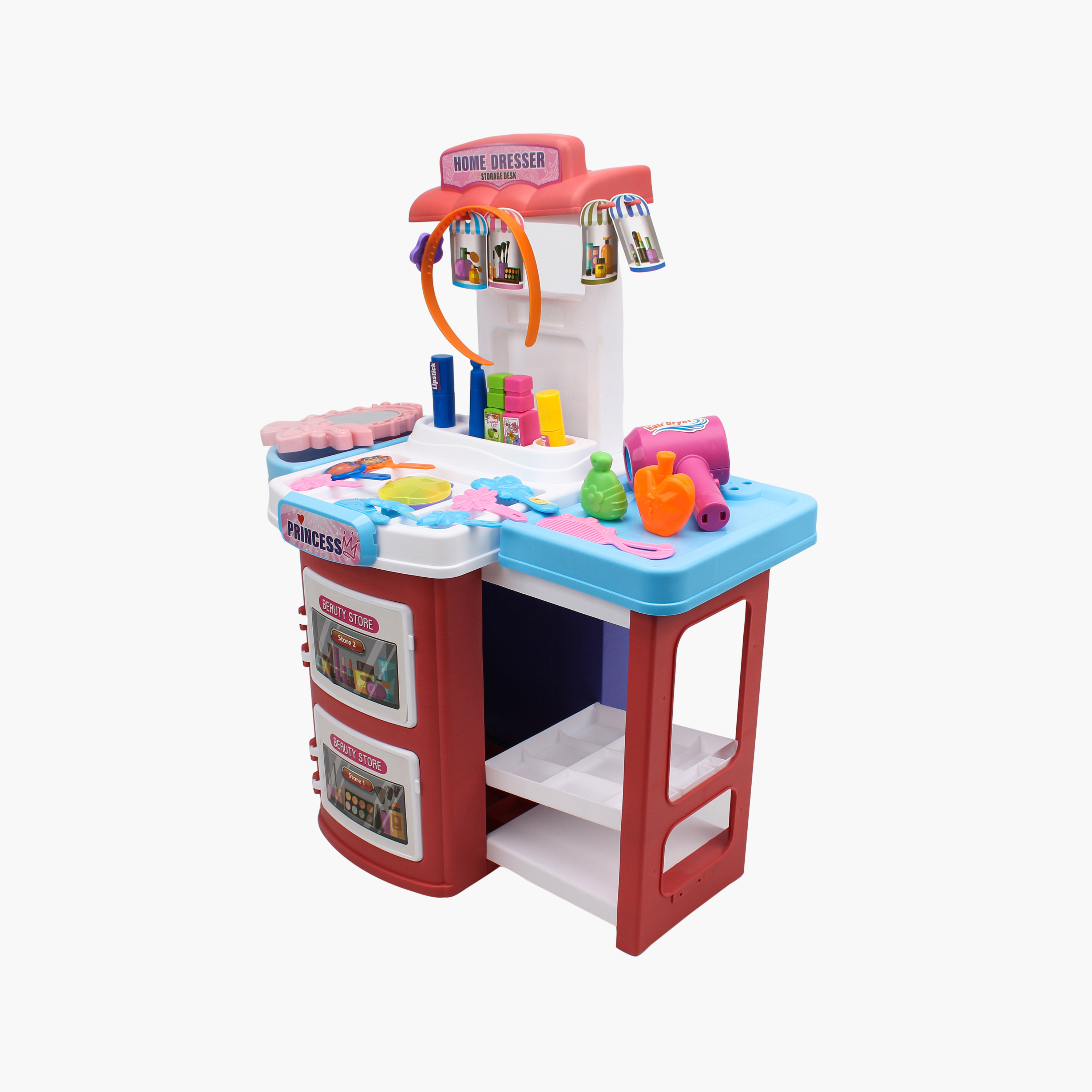 Hauda 2-In-1 Home Dresser Storage Desk-toys-roleplay-makeupandcosmeticsets-image-2
