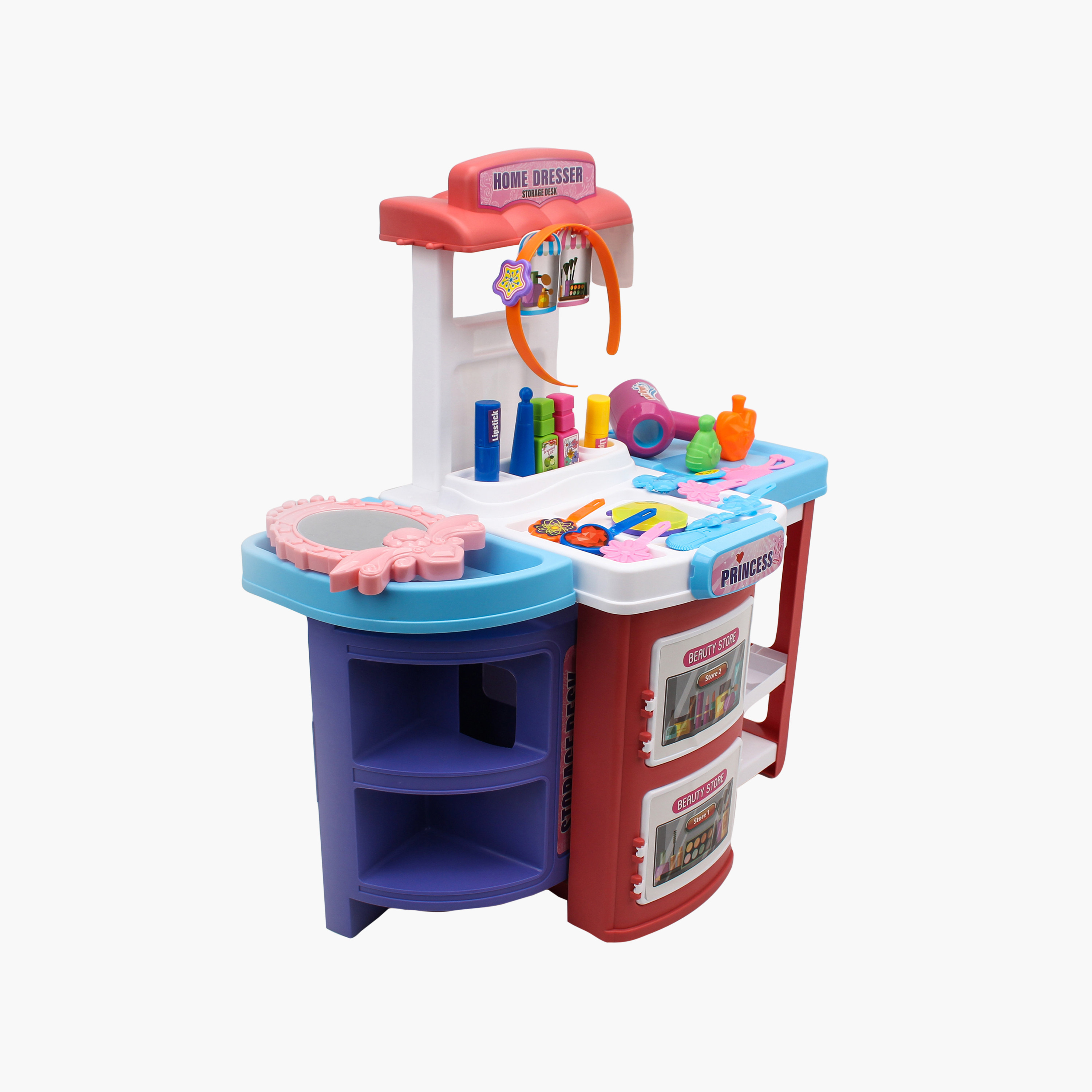 Hauda 2-In-1 Home Dresser Storage Desk-toys-roleplay-makeupandcosmeticsets-image-3