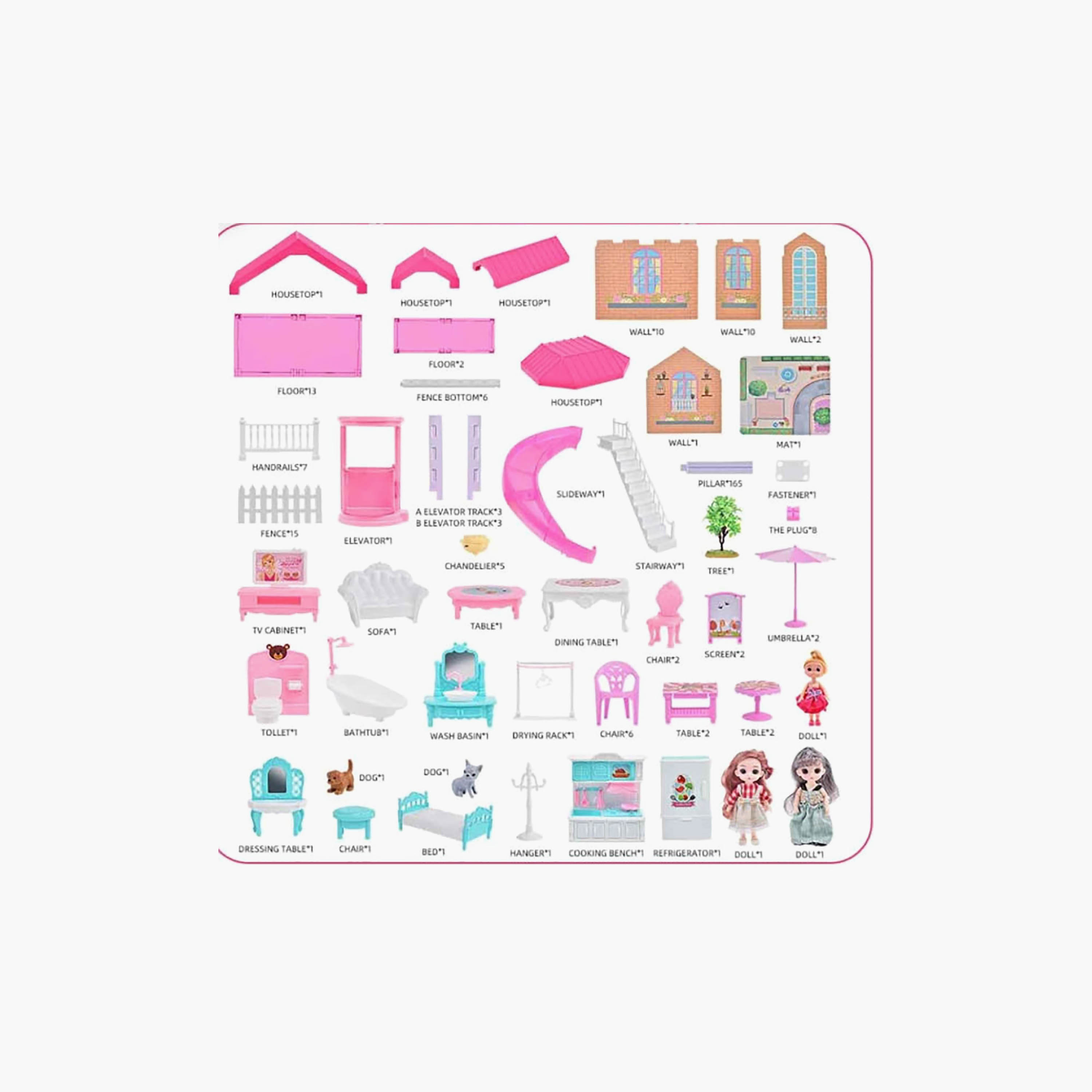 Hauda Villa & Castle Dollhouse-toys-dollsandplaysets-dollhouses-image-7