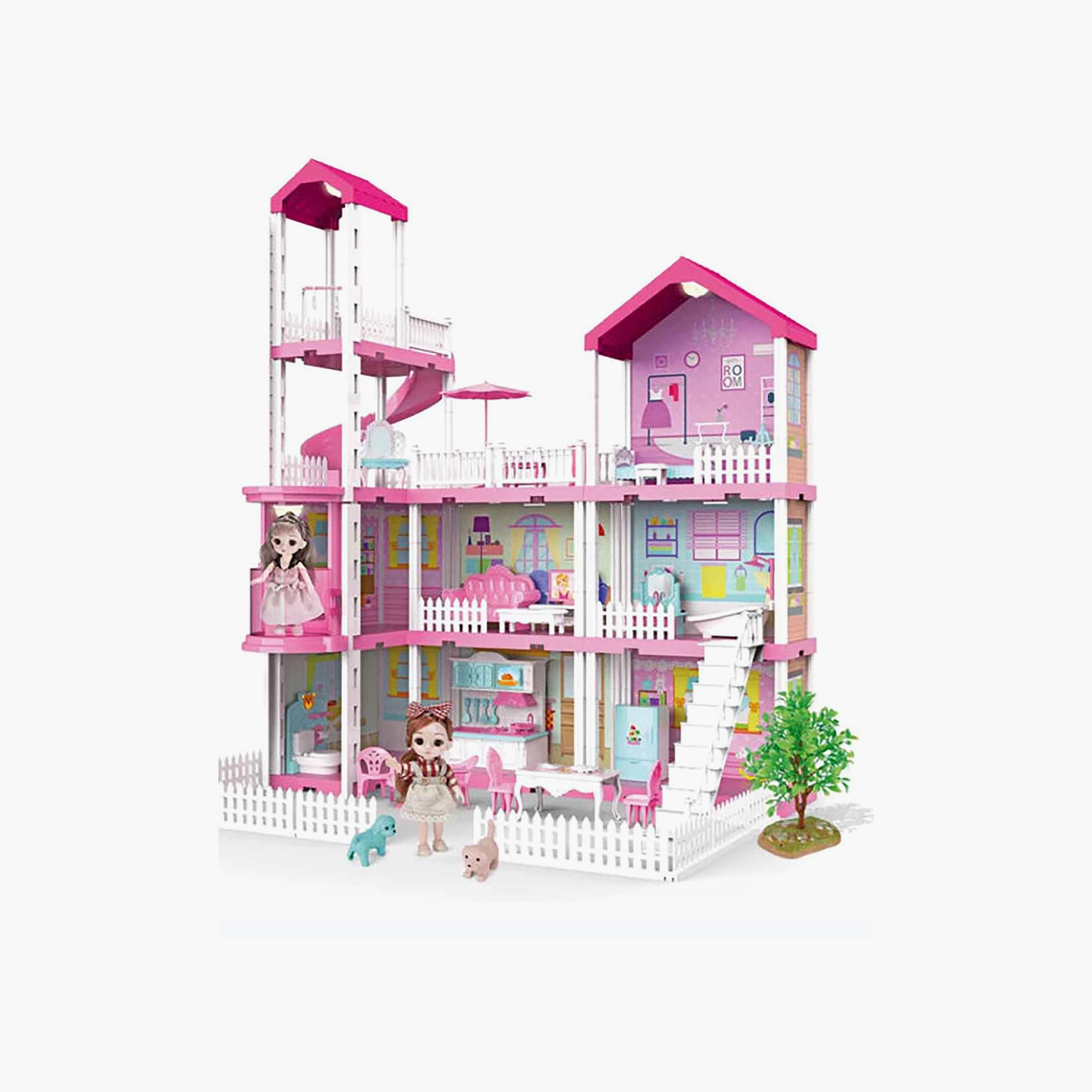 Hauda 245-Piece Villa & Castle Princess House-toys-dollsandplaysets-dollhouses-image-7