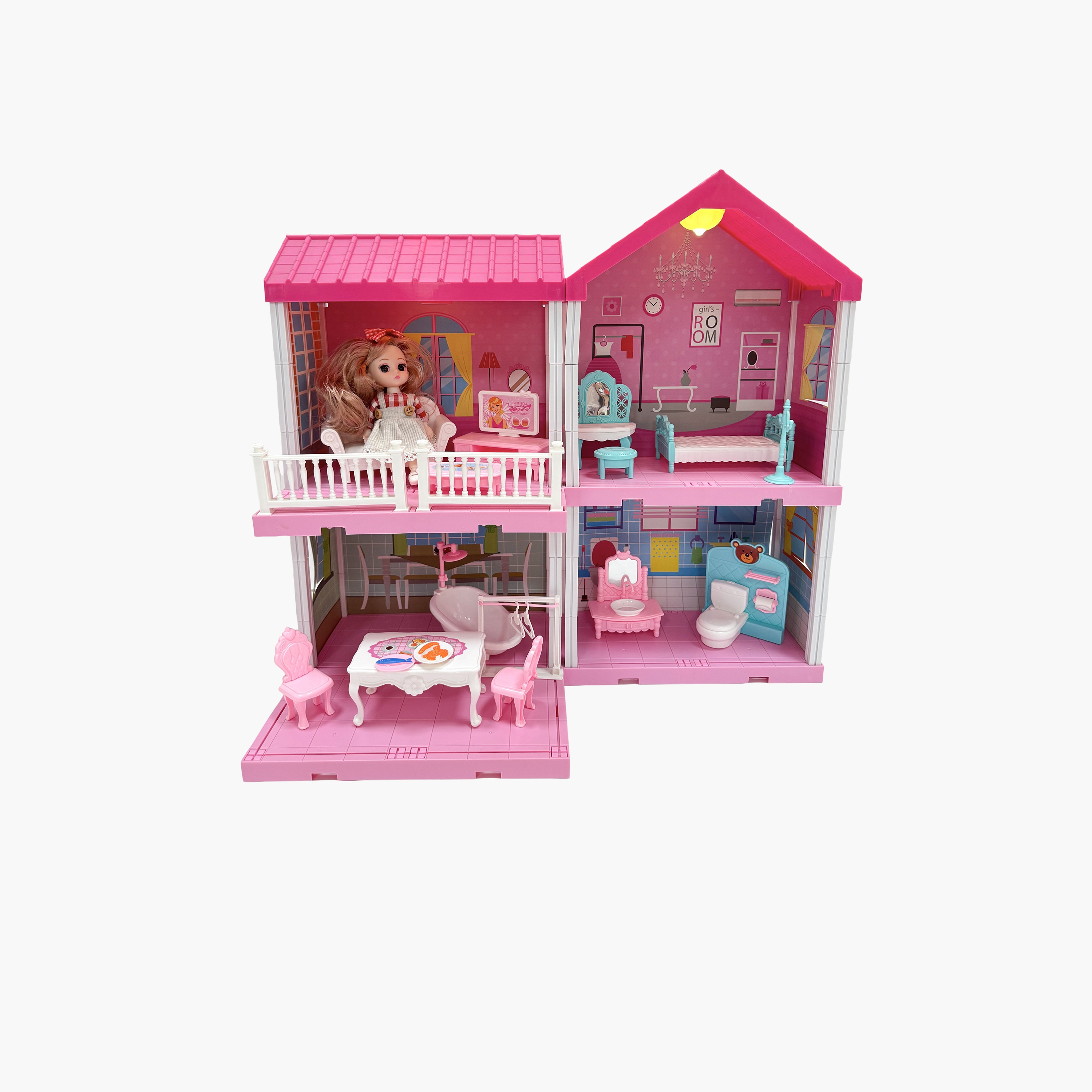 Hauda 113-Piece Villa & Castle Princess House-toys-dollsandplaysets-dollhouses-image-1