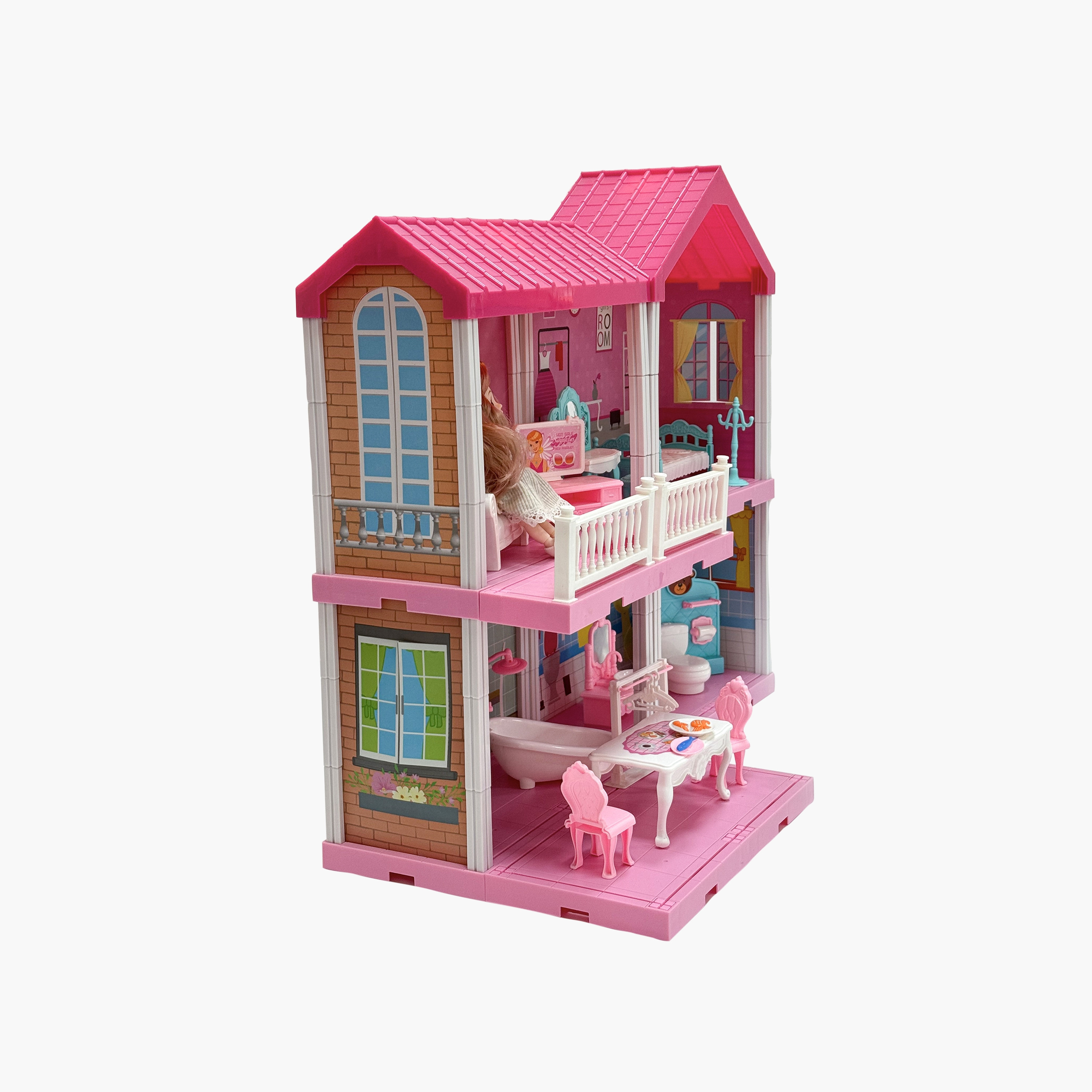 Hauda 113-Piece Villa & Castle Princess House-toys-dollsandplaysets-dollhouses-image-3