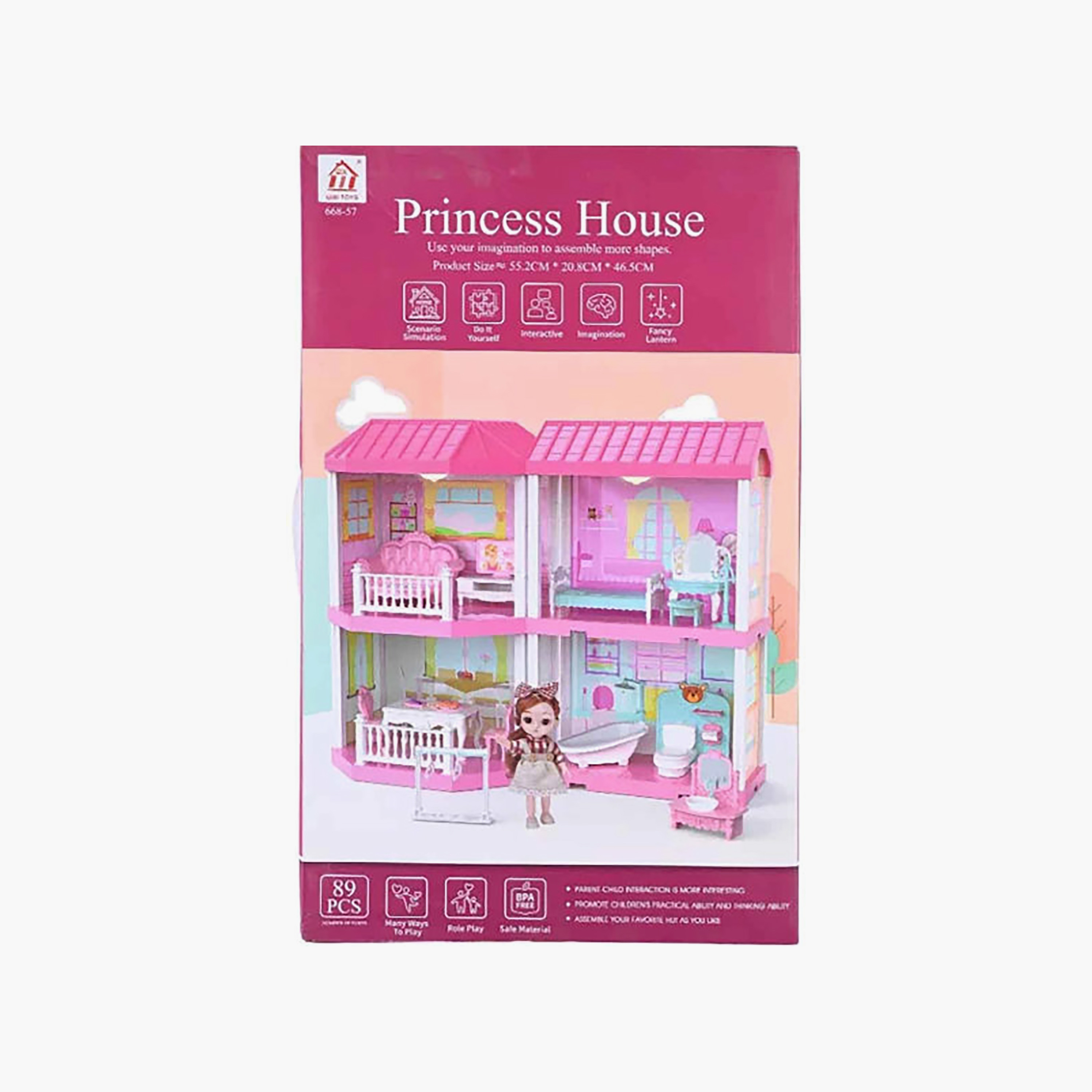Hauda 113-Piece Villa & Castle Princess House-toys-dollsandplaysets-dollhouses-image-6