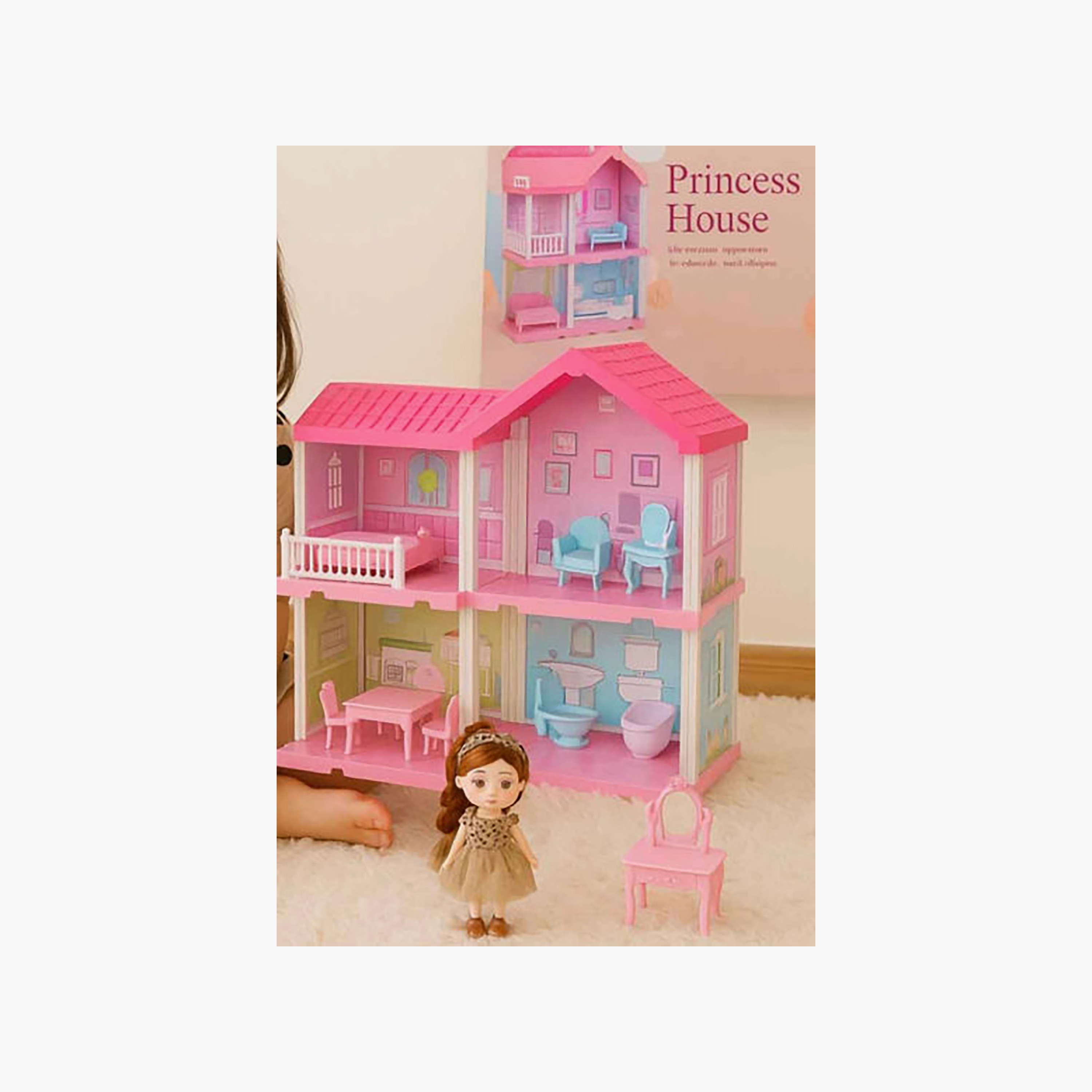 Hauda 113-Piece Villa & Castle Princess House-toys-dollsandplaysets-dollhouses-image-7