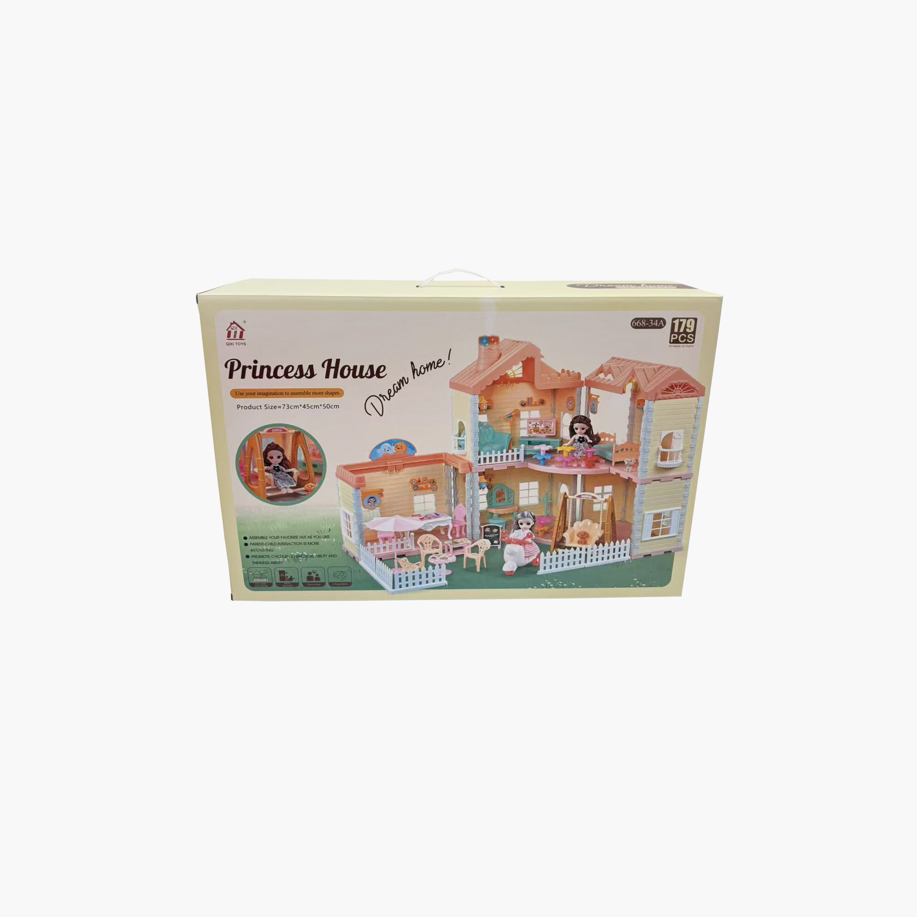 Hauda 179-Piece Villa Princess House with Light & Mist Spray-toys-dollsandplaysets-dollhouses-image-11