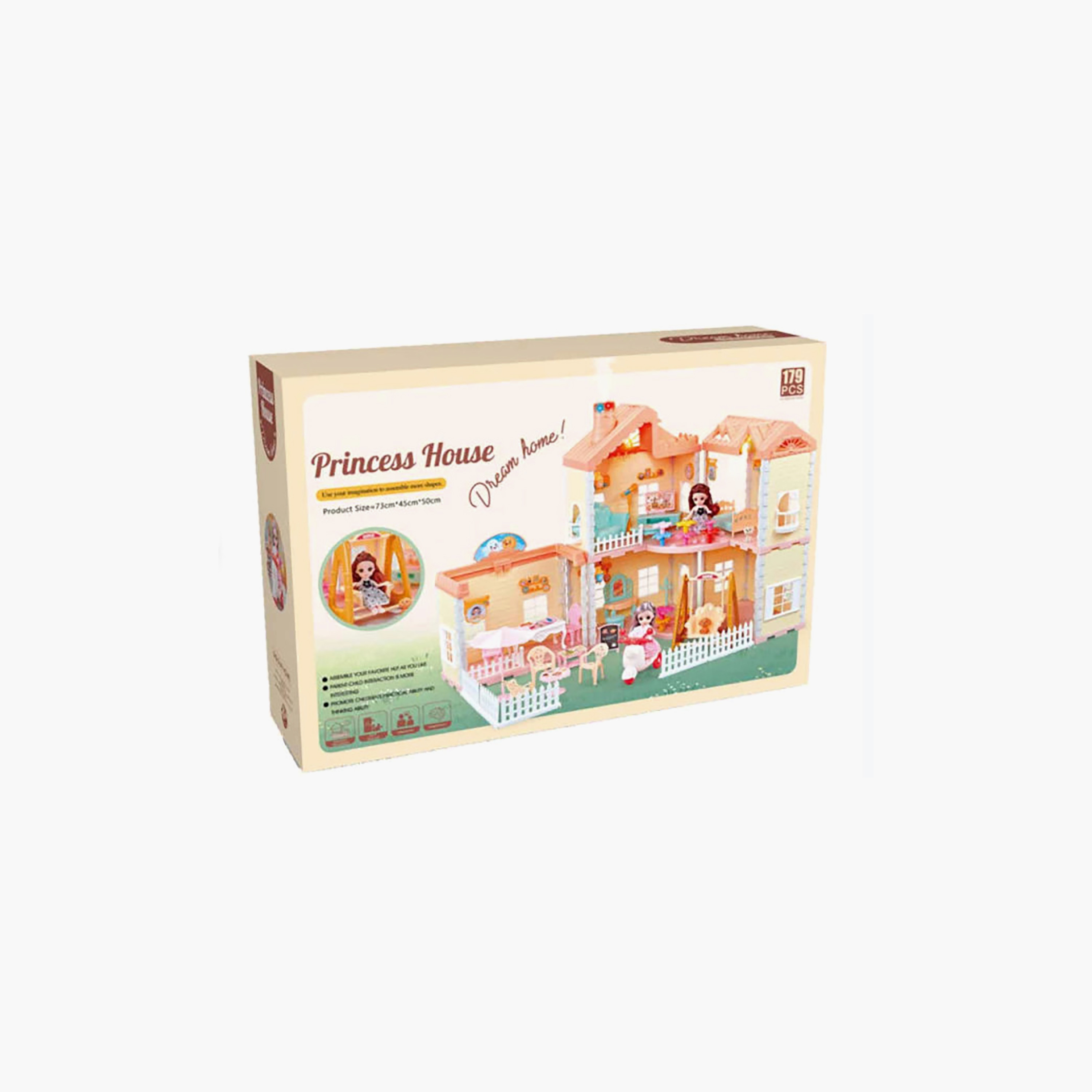 Hauda 179-Piece Villa Princess House with Light & Mist Spray-toys-dollsandplaysets-dollhouses-image-12