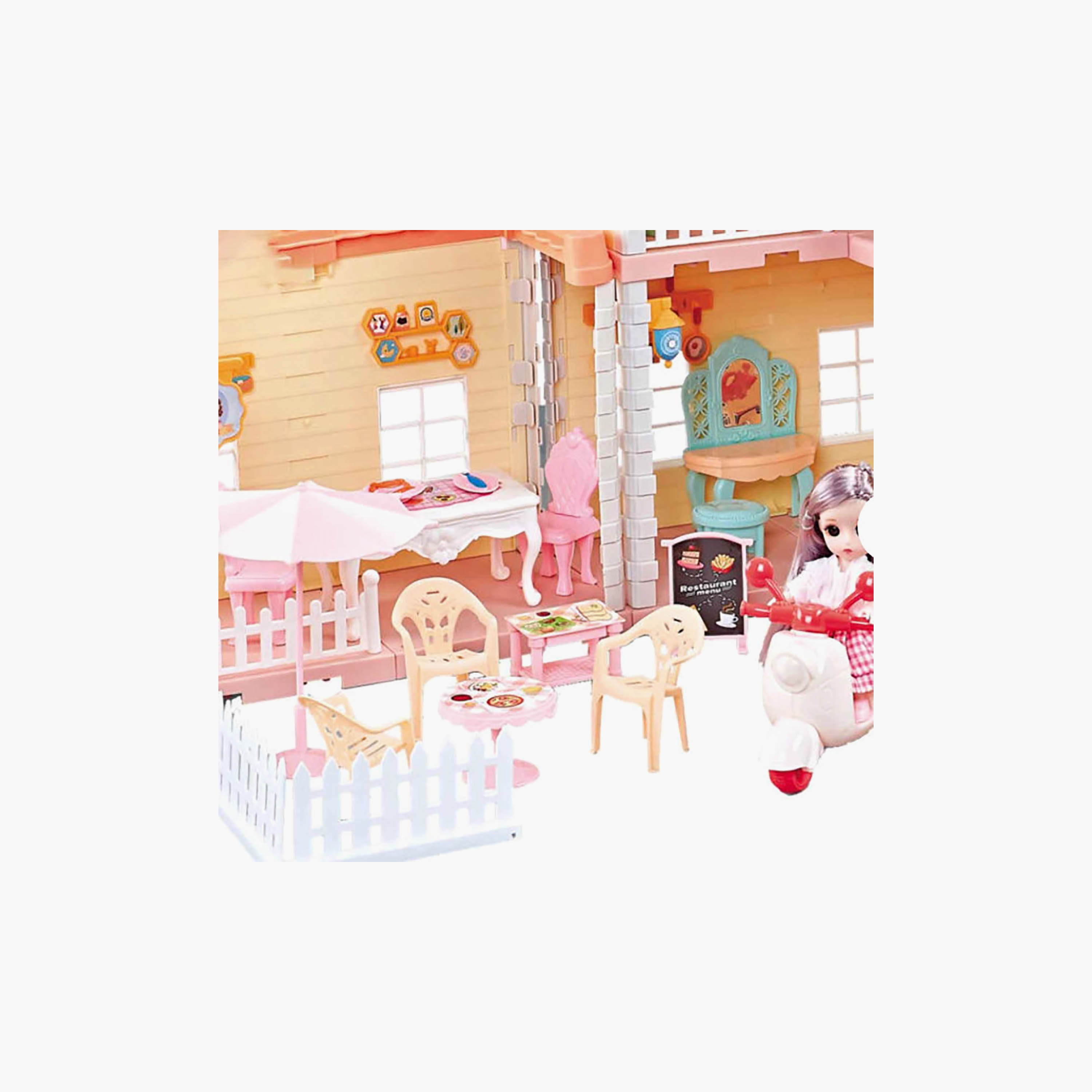 Hauda 179-Piece Villa Princess House with Light & Mist Spray-toys-dollsandplaysets-dollhouses-image-3