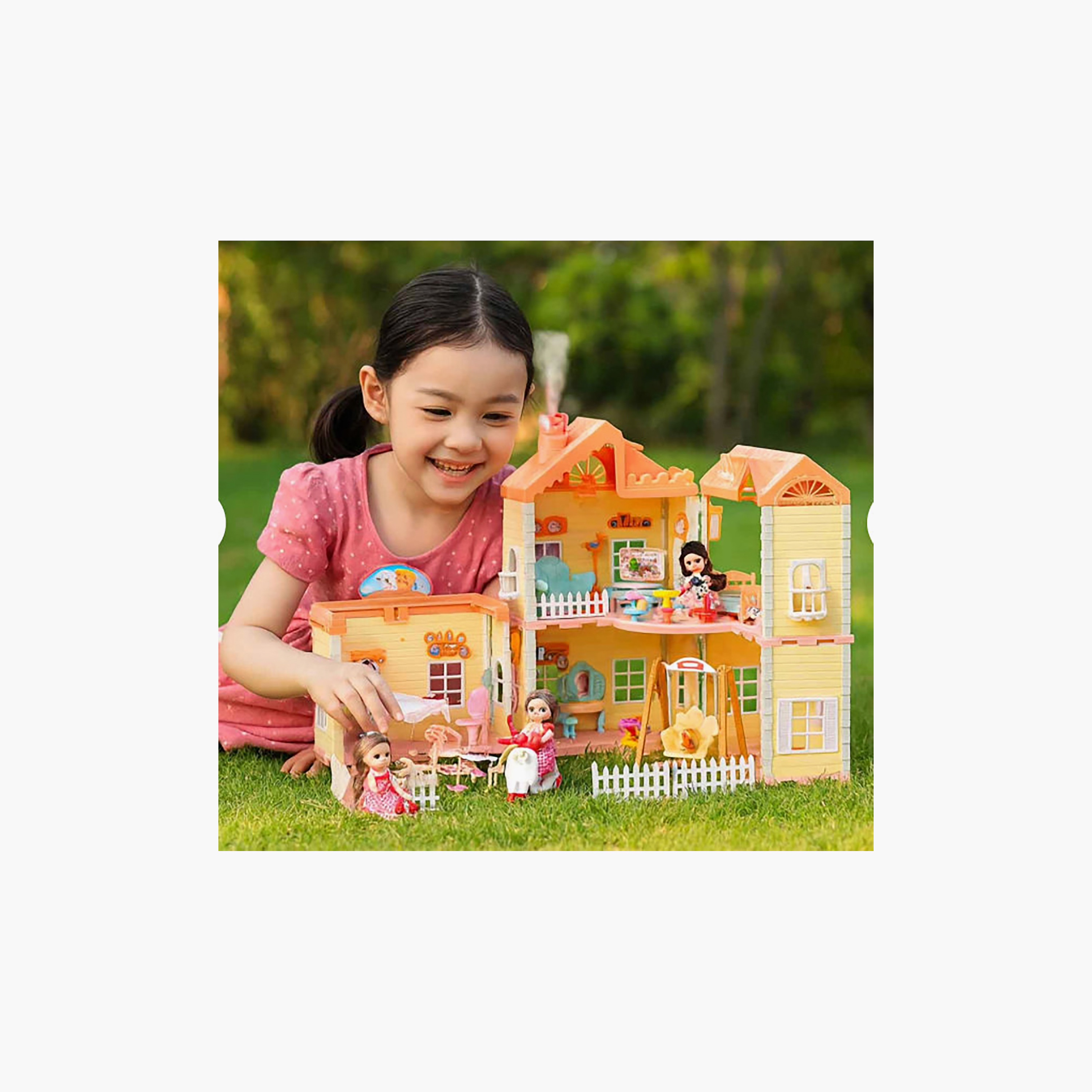 Hauda 179-Piece Villa Princess House with Light & Mist Spray-toys-dollsandplaysets-dollhouses-image-4