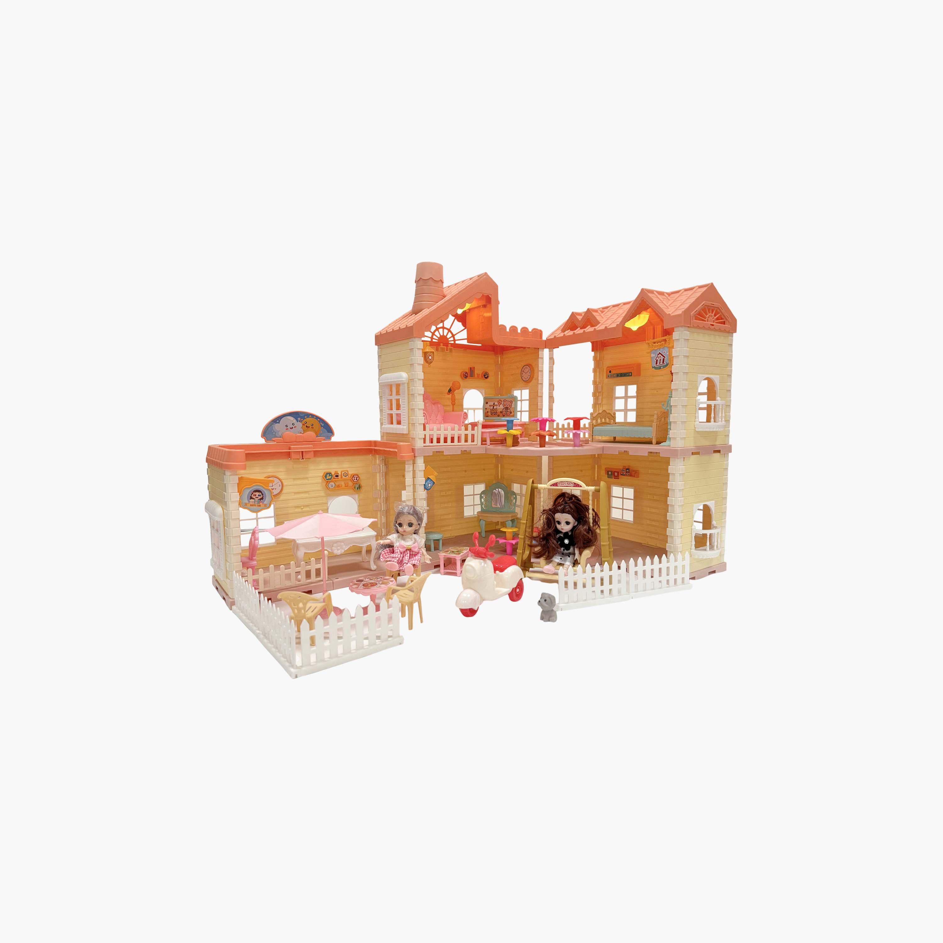 Hauda 179-Piece Villa Princess House with Light & Mist Spray-toys-dollsandplaysets-dollhouses-image-5