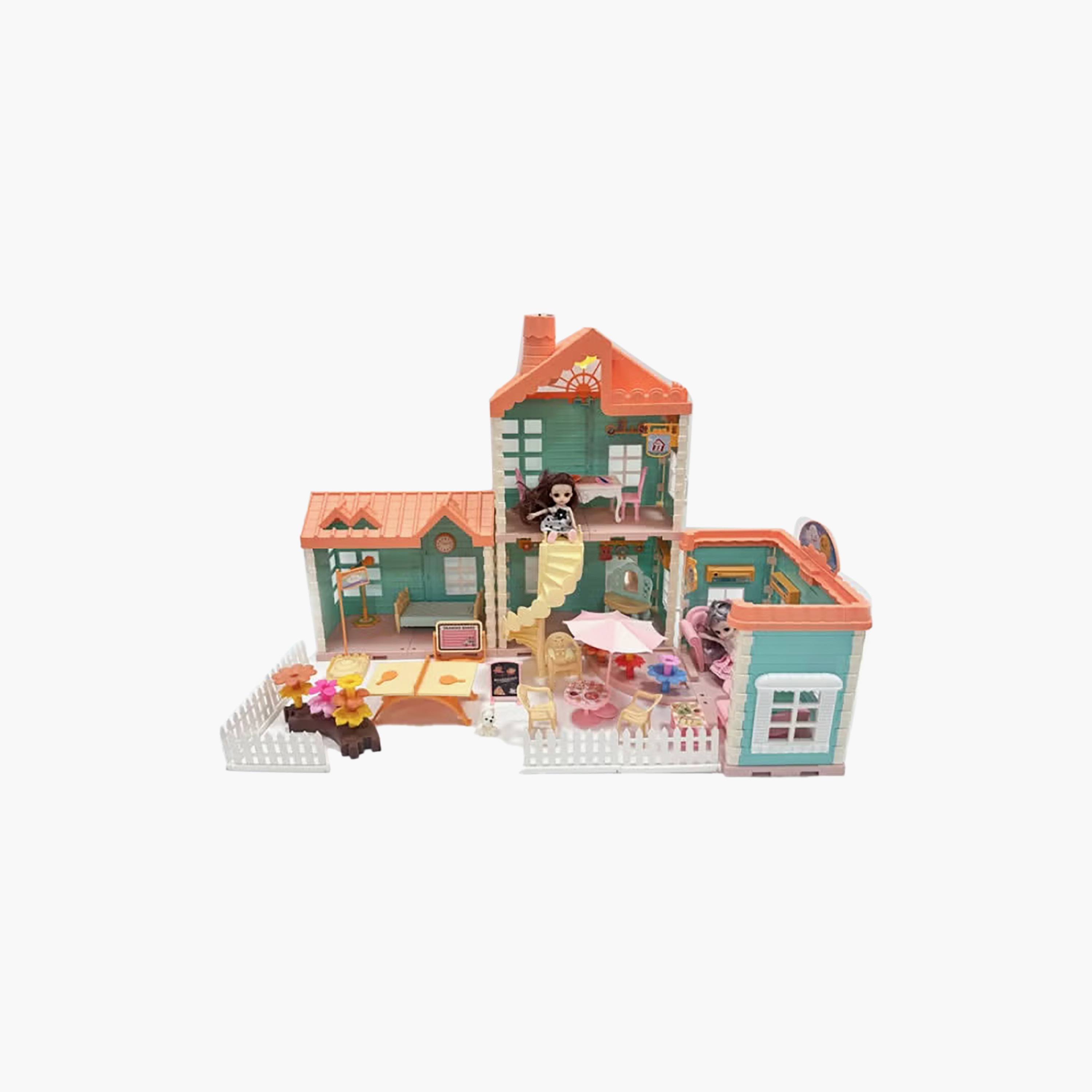 Hauda 176-Piece Villa Princess House with Light & Mist Spray-toys-dollsandplaysets-dollhouses-image-1