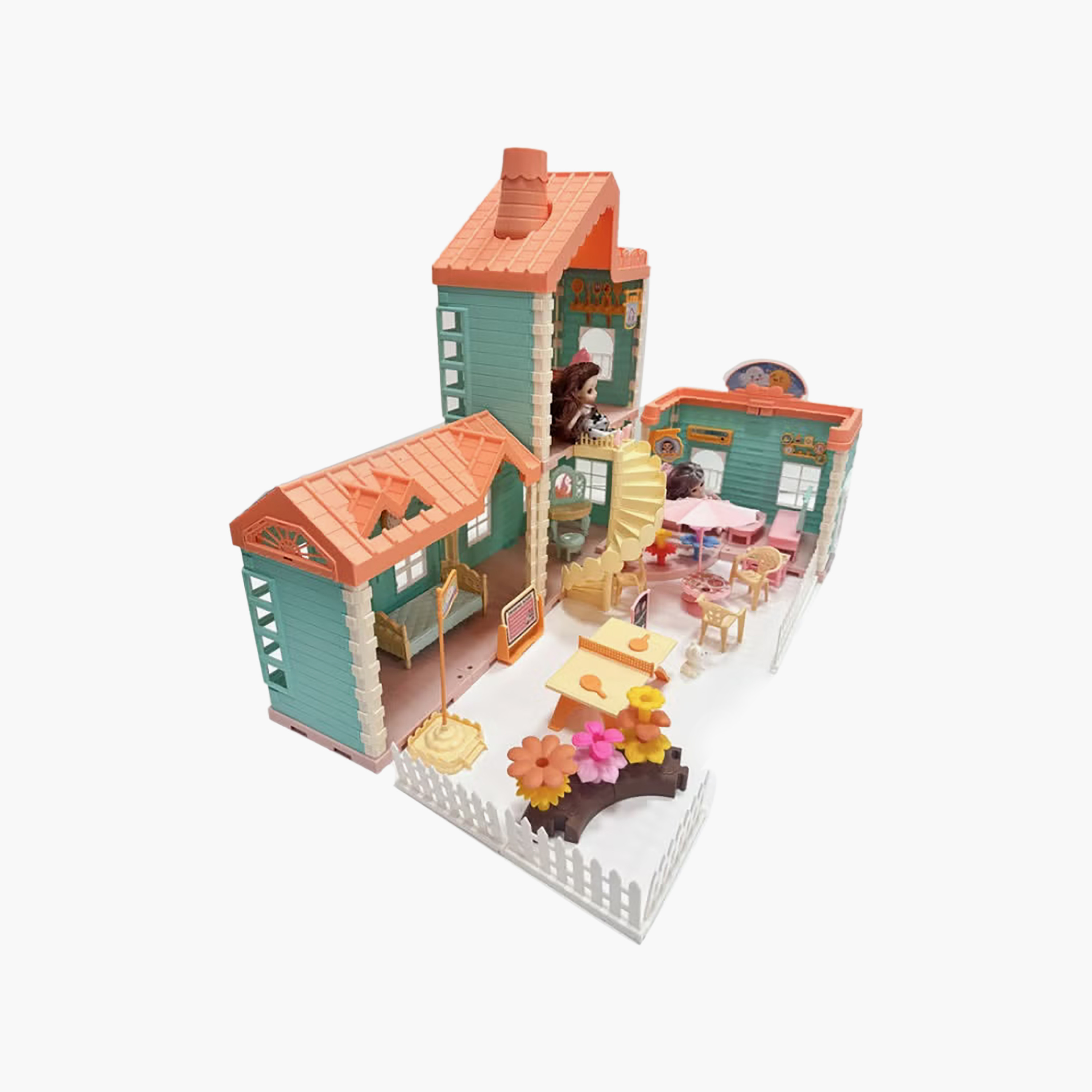 Hauda 176-Piece Villa Princess House with Light & Mist Spray-toys-dollsandplaysets-dollhouses-image-2