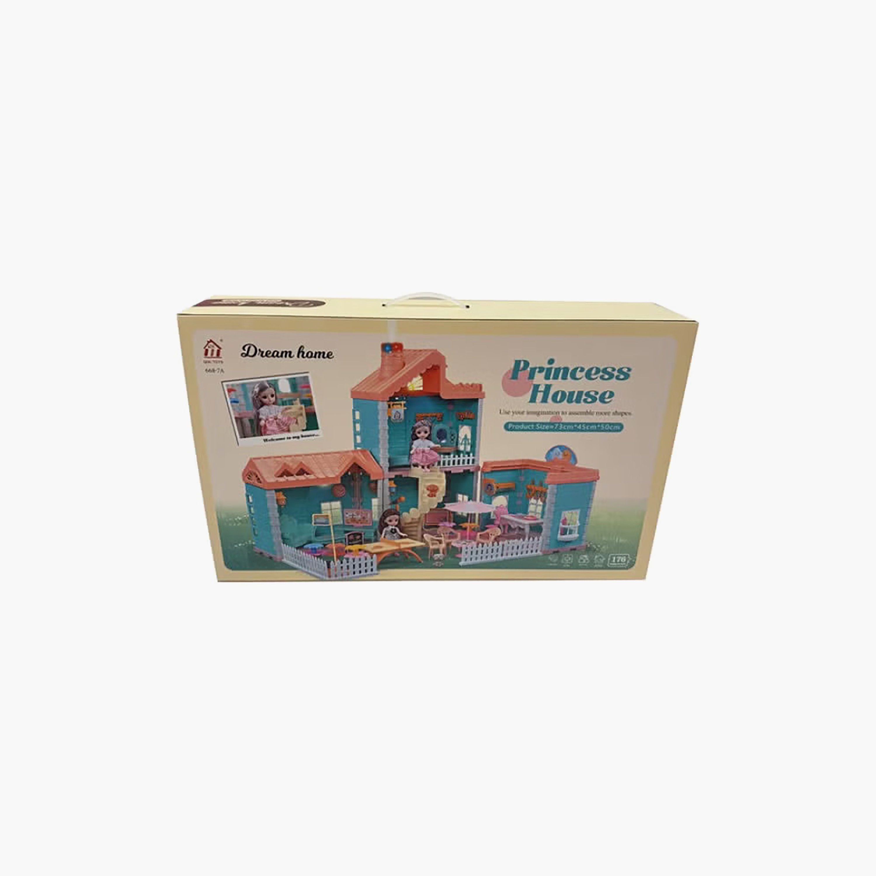 Hauda 176-Piece Villa Princess House with Light & Mist Spray-toys-dollsandplaysets-dollhouses-image-4