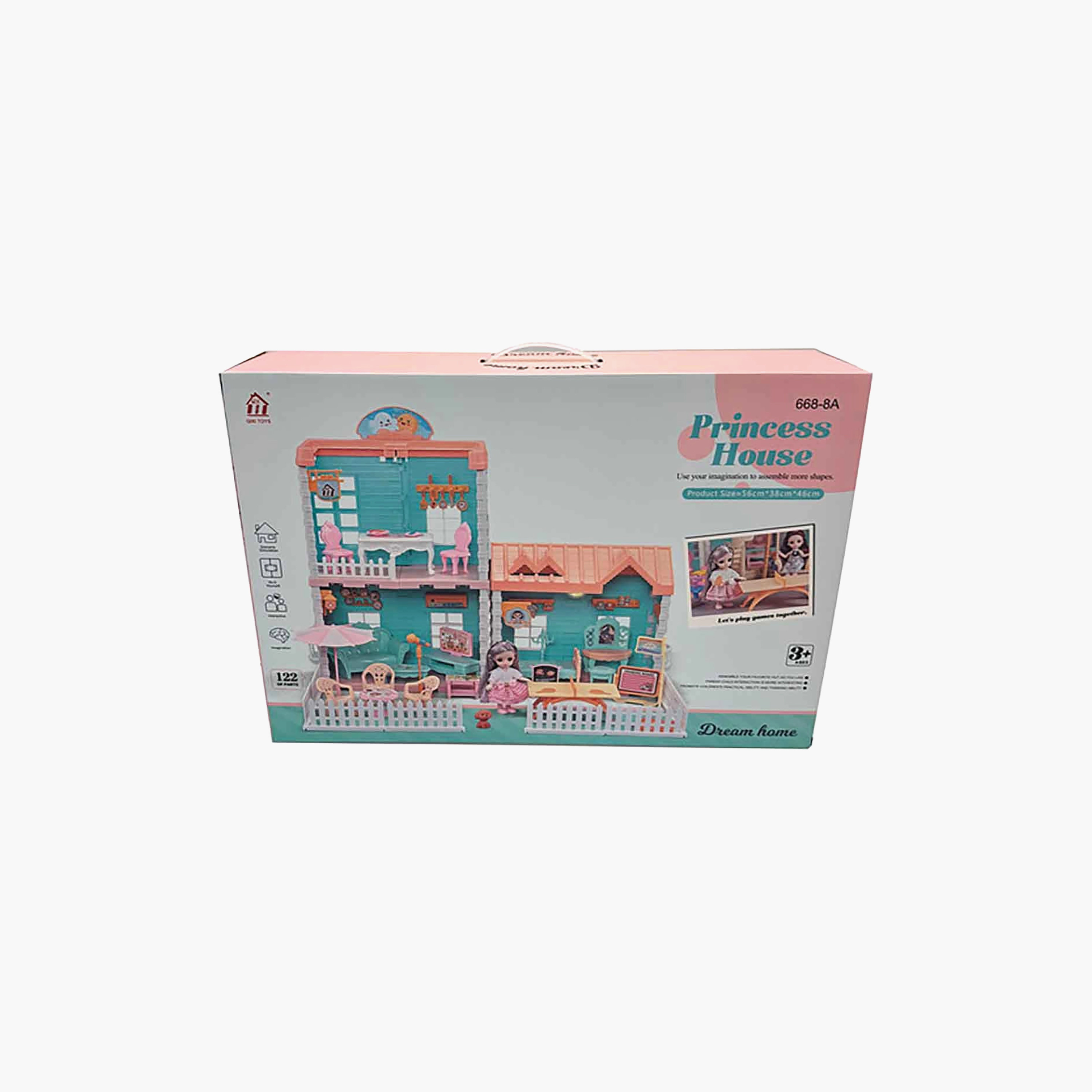 Hauda 122-Piece Villa Princess House-toys-dollsandplaysets-dollhouses-image-4