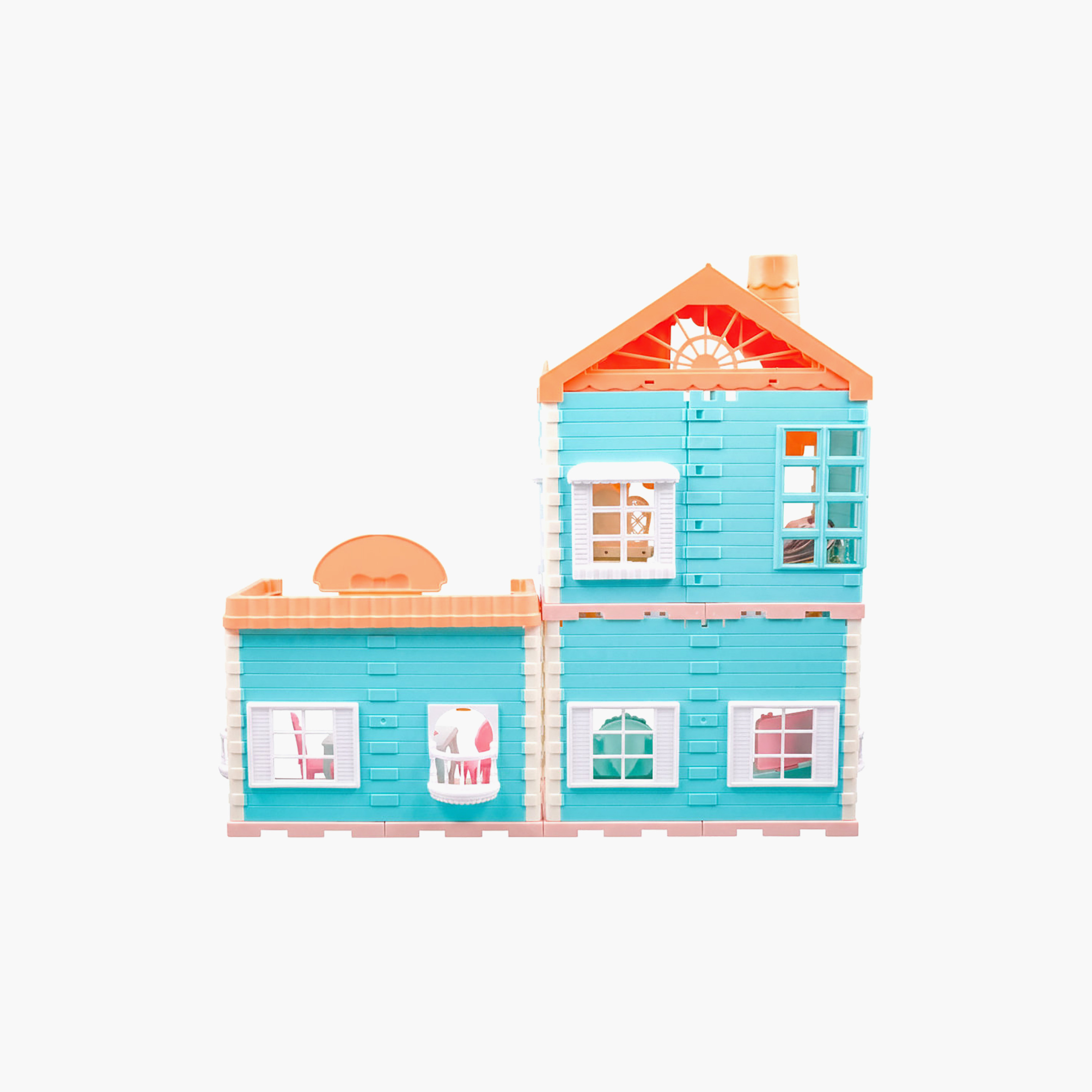 بيت الأميرة فيلا مكون من 125 قطعة مع إضاءة ورذاذ من هاودا-toys-dollsandplaysets-dollhouses-image-3
