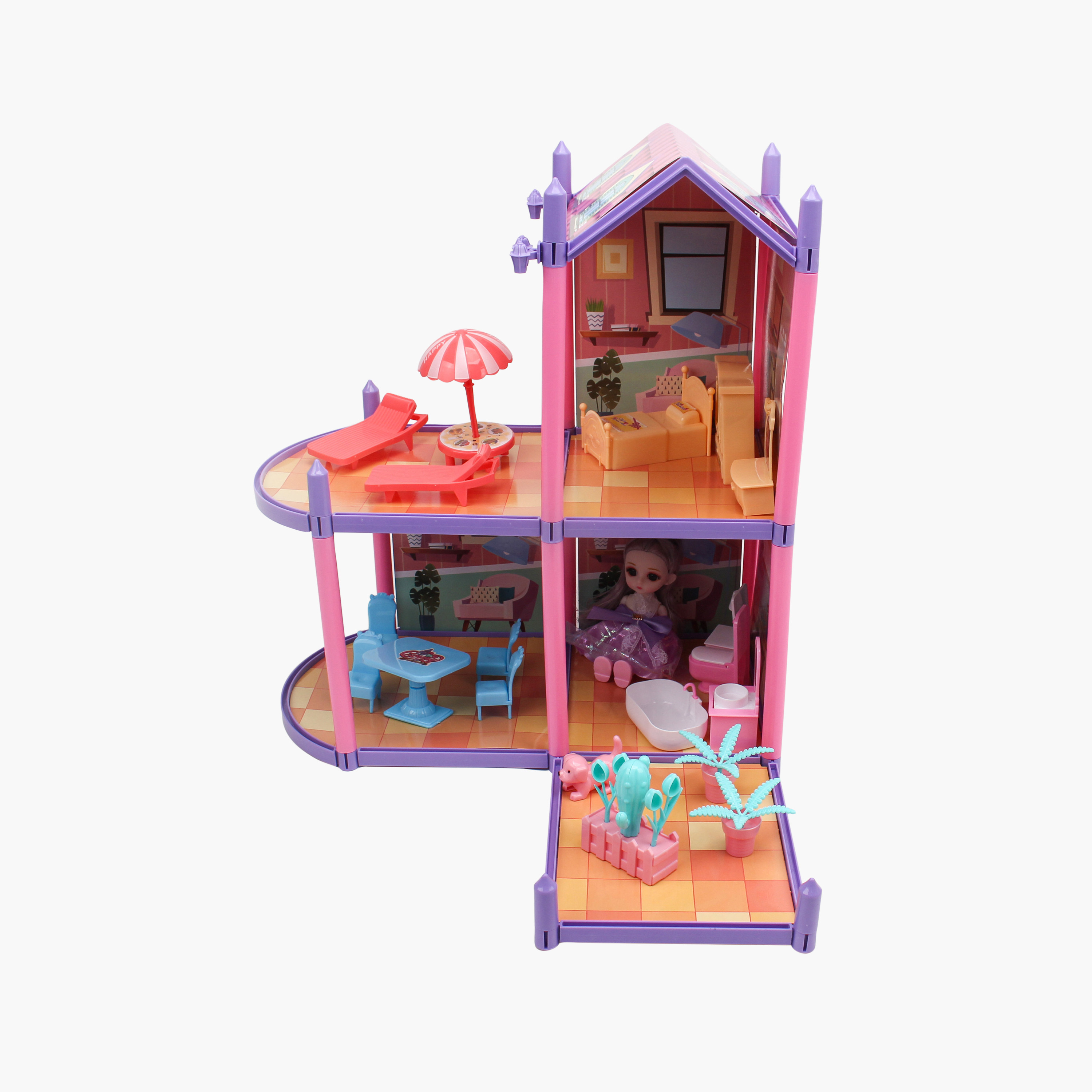 Hauda 113-Piece Villa Princess House-toys-dollsandplaysets-dollhouses-image-2