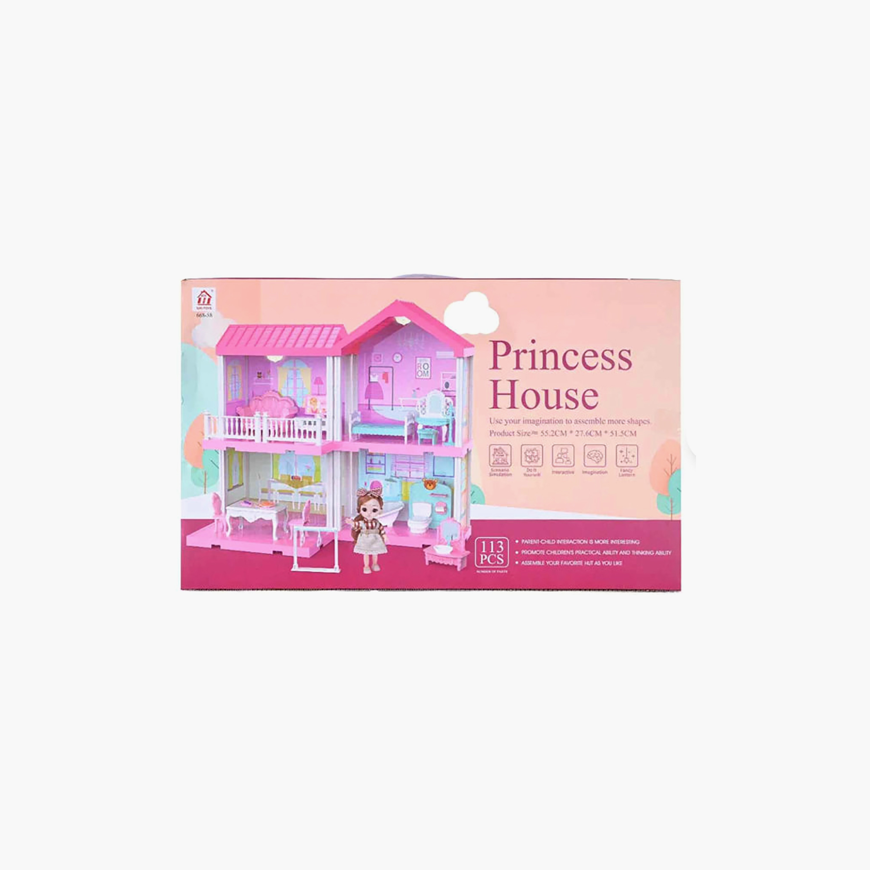 Hauda 113-Piece Villa Princess House-toys-dollsandplaysets-dollhouses-image-6
