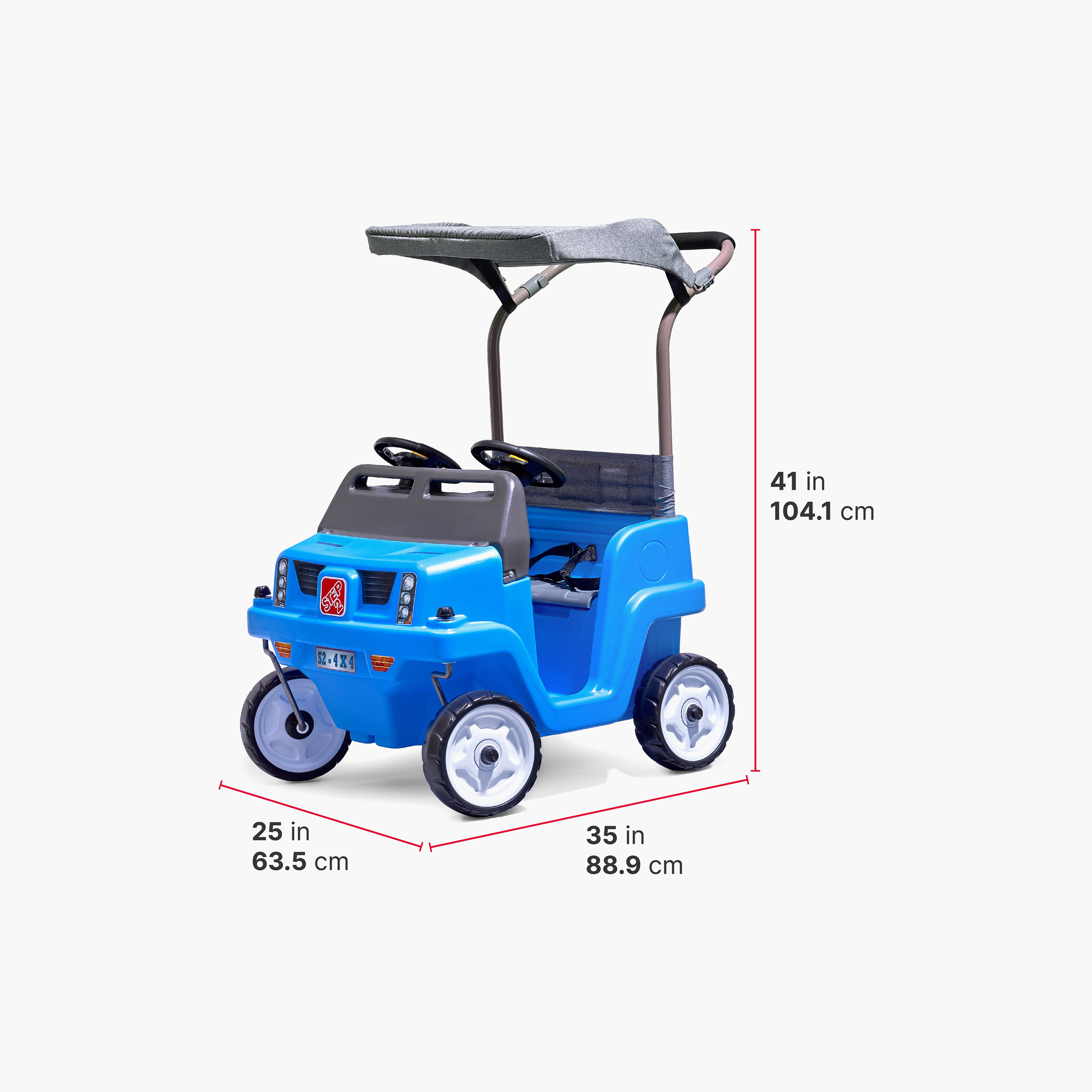 Step2 Side By Side Push Around SUV - Blue-toys-outdoor-bikesandrideons-manualrideons-image-9