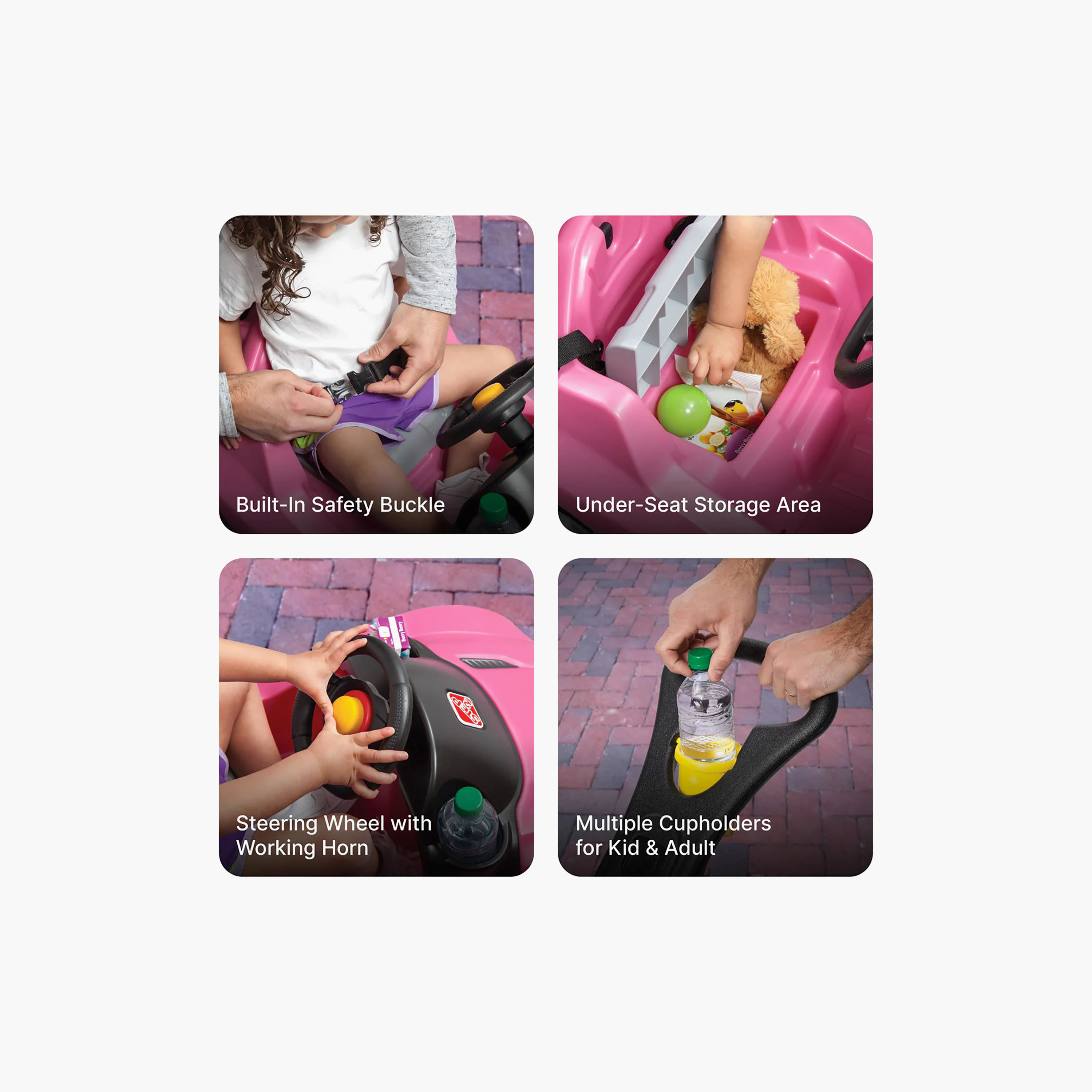 Step2 Whisper Ride Cruiser - Pink-toys-outdoor-bikesandrideons-manualrideons-image-3