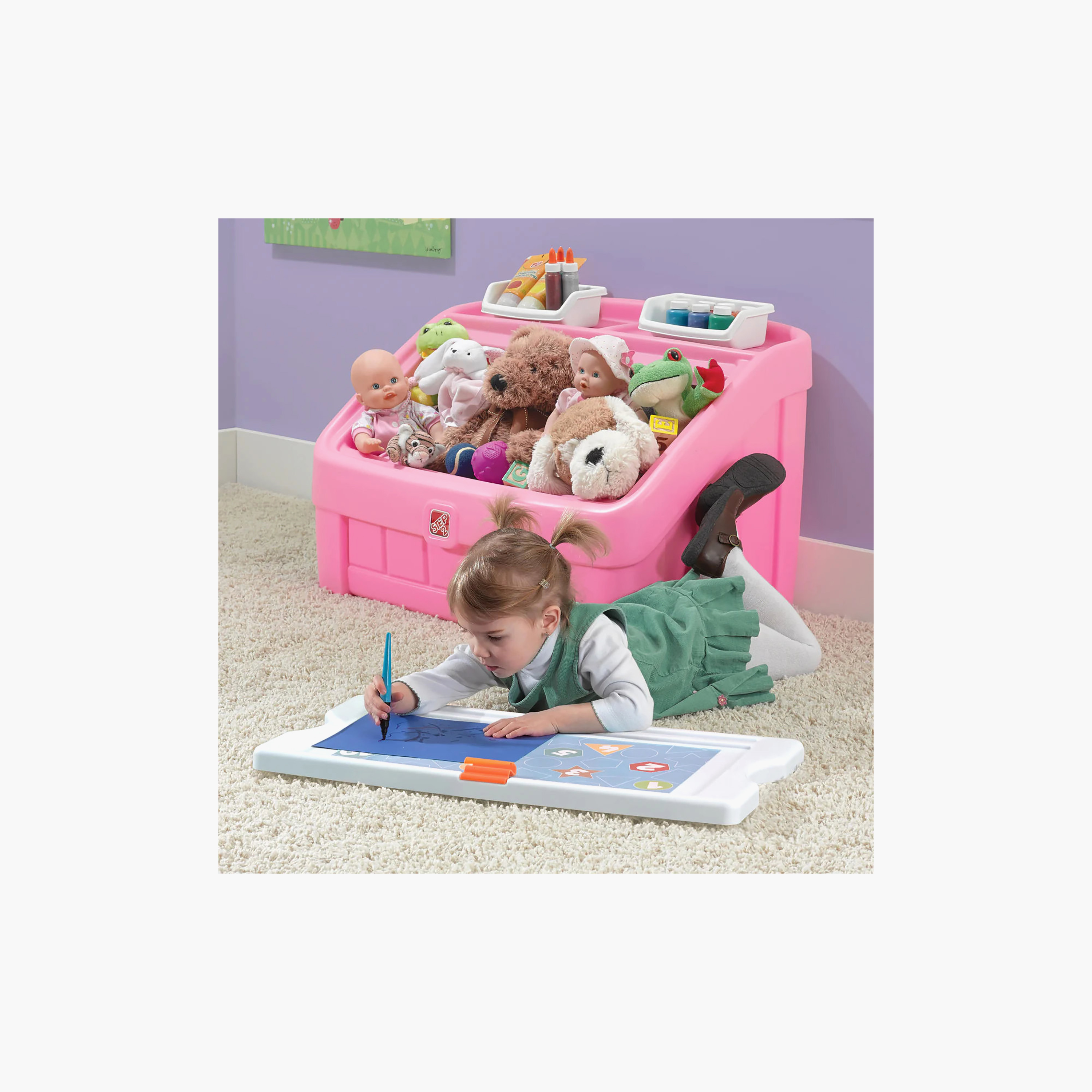 Step2 2-In-1 Toy Box & Art with Lid-toys-educational-readingandwriting-image-2