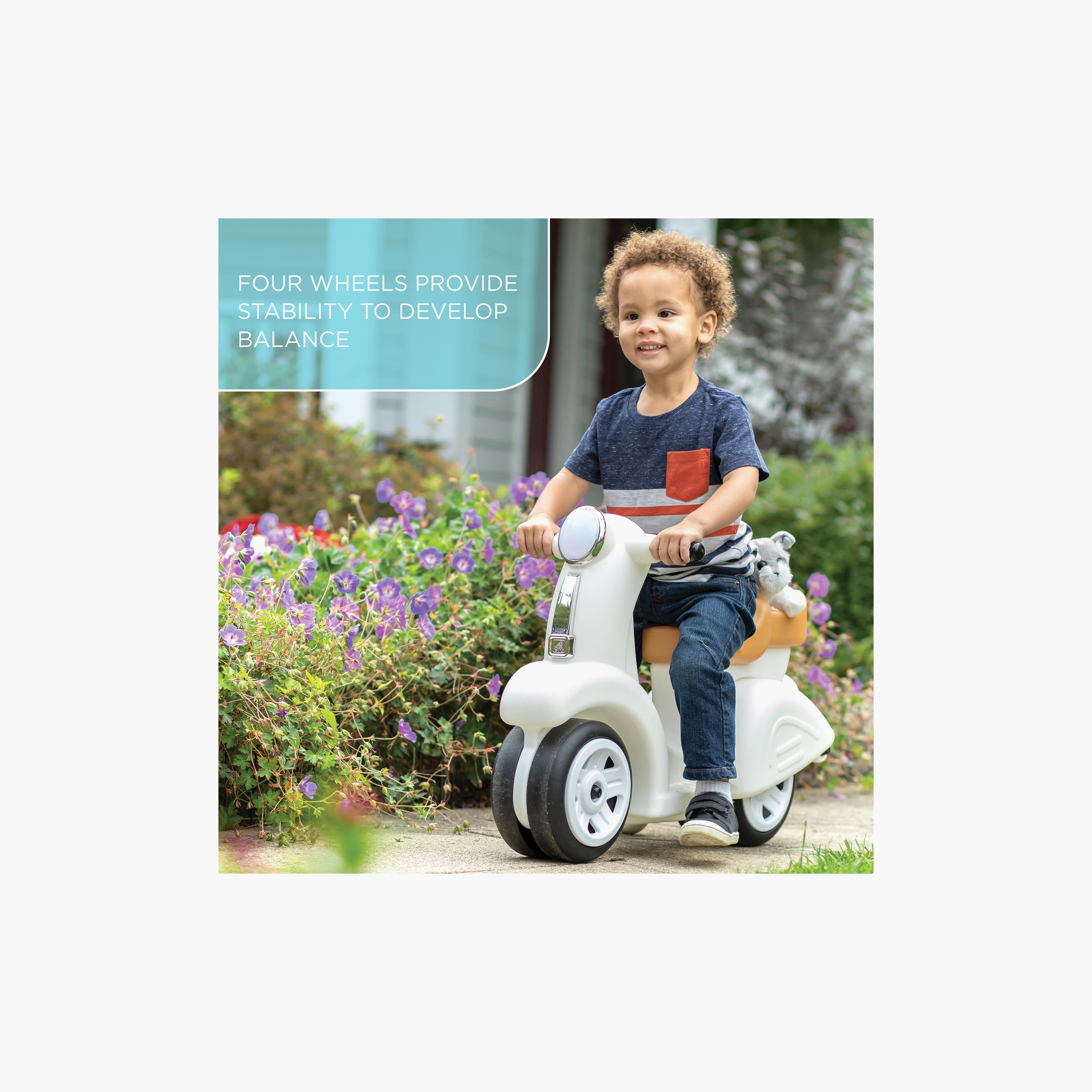 Step2 Ride Along Scooter - White-toys-outdoor-bikesandrideons-manualrideons-image-2