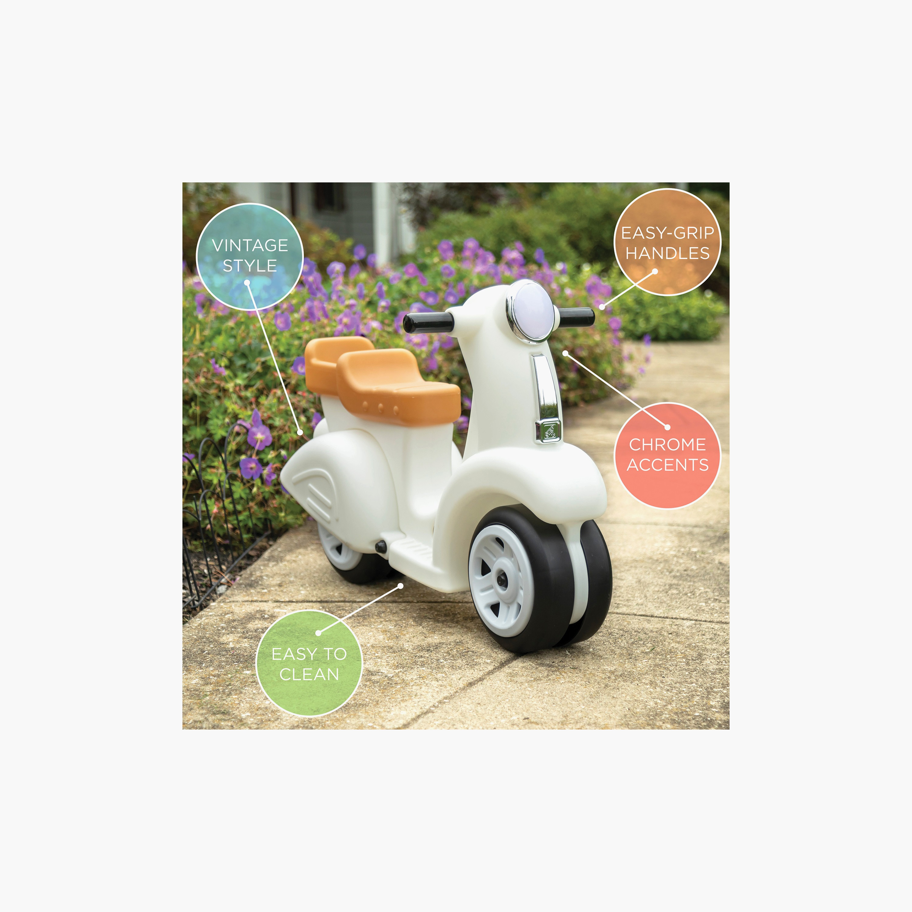 Step2 Ride Along Scooter - White-toys-outdoor-bikesandrideons-manualrideons-image-3