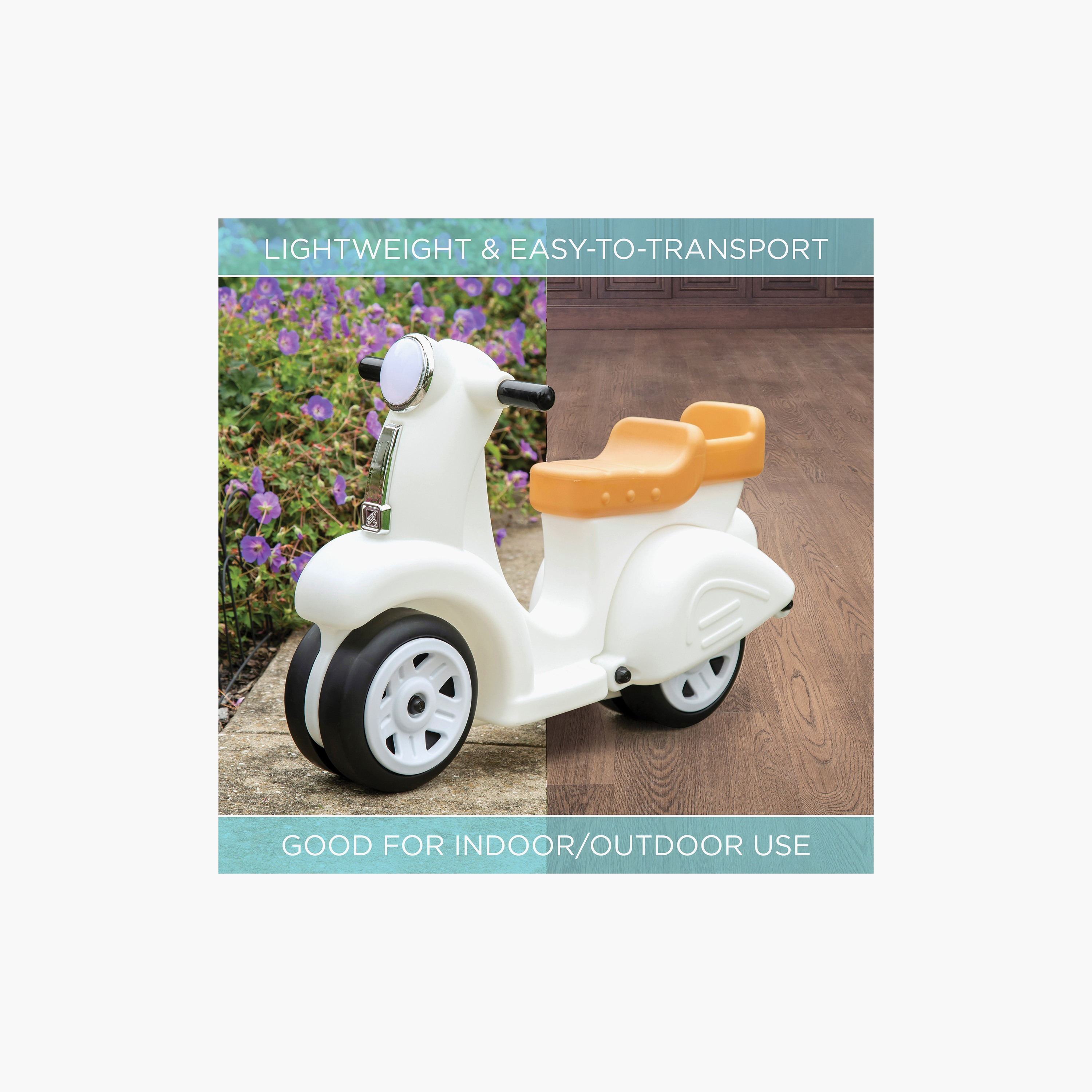 Step2 Ride Along Scooter - White-toys-outdoor-bikesandrideons-manualrideons-image-4