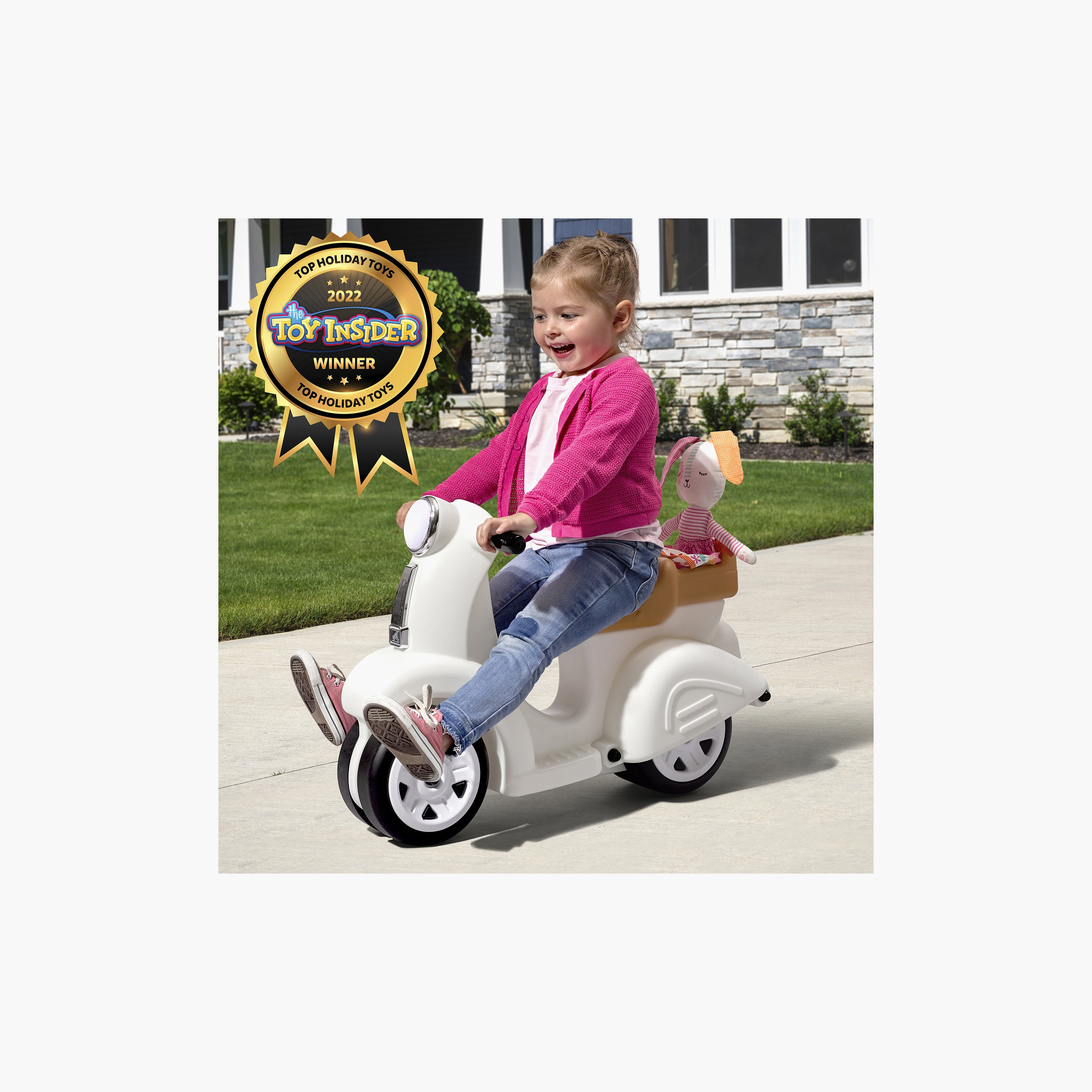 Step2 Ride Along Scooter - White-toys-outdoor-bikesandrideons-manualrideons-image-8