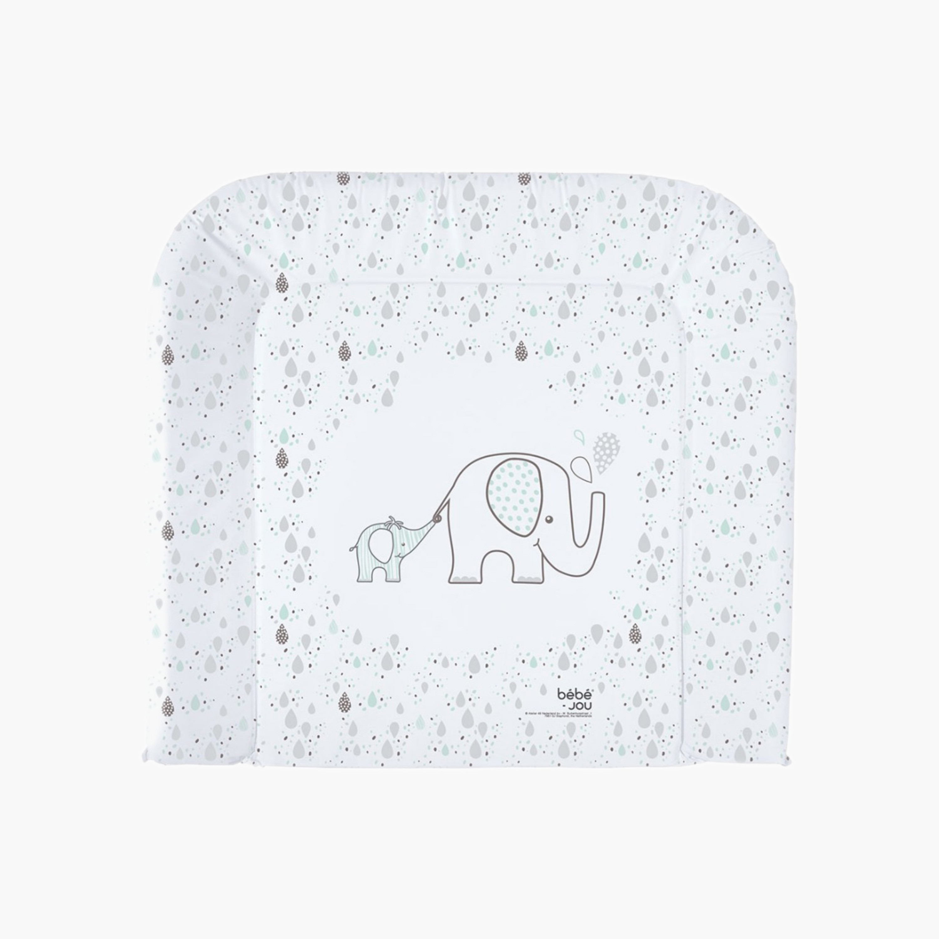 bebejou Ollie Changing Pad with Elephant Print - 72x77x7 cm-baby-diapering-changingmats-image-1