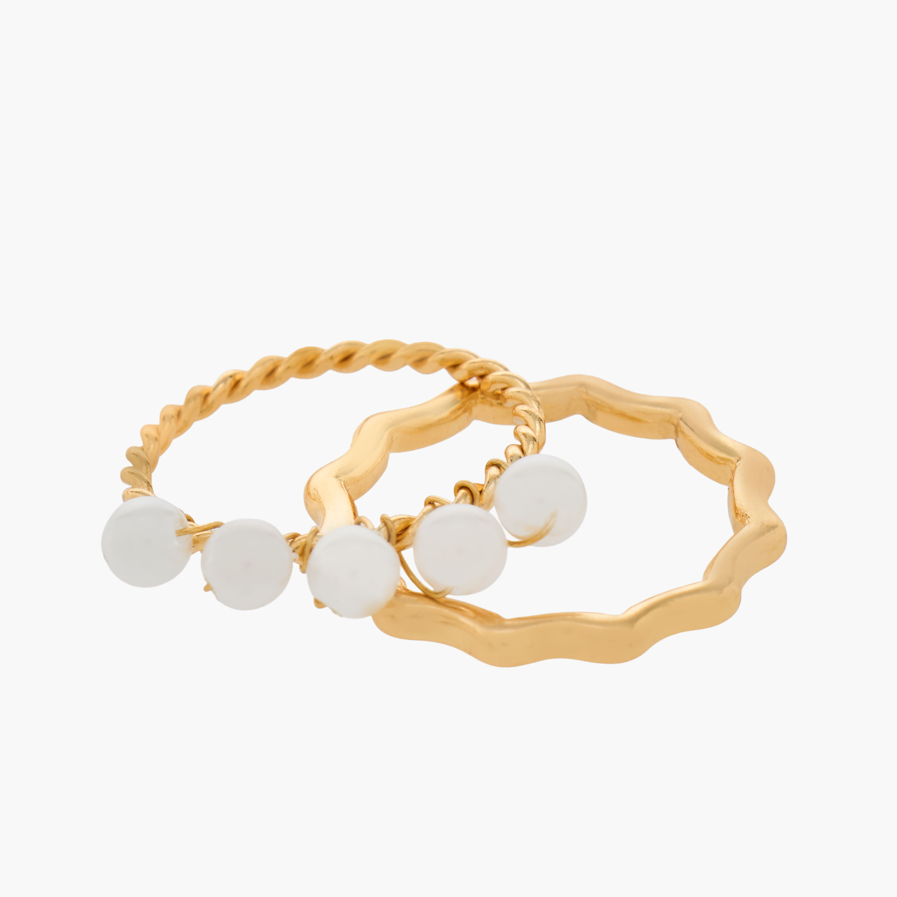 Set of 7 - Gold Tone Ring with Assorted Design-women-watchesandjewellery-jewellery-rings-image-2
