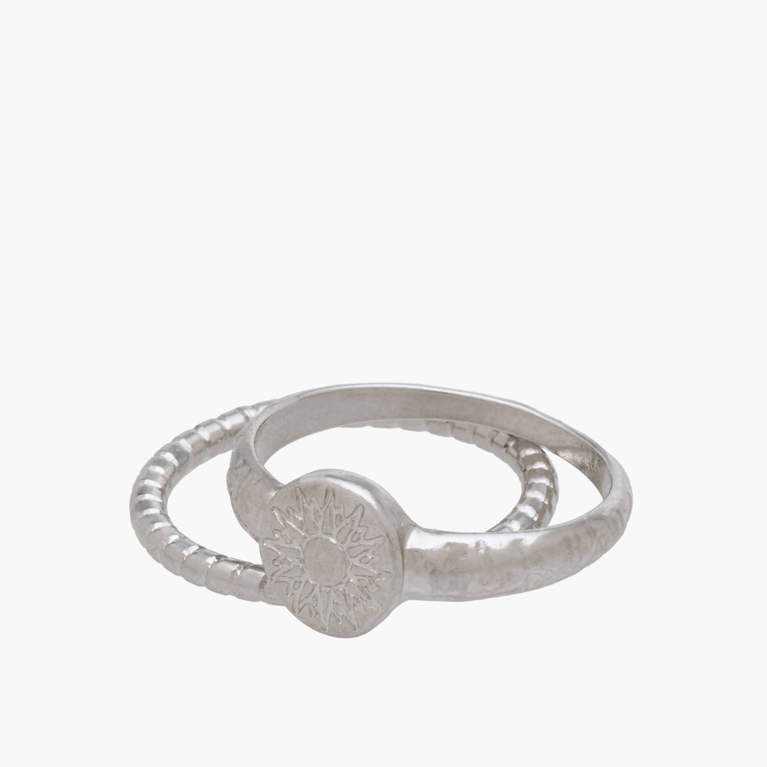 Set of 10 - Assorted Stackable Silver Tone Ring-women-watchesandjewellery-jewellery-rings-image-3