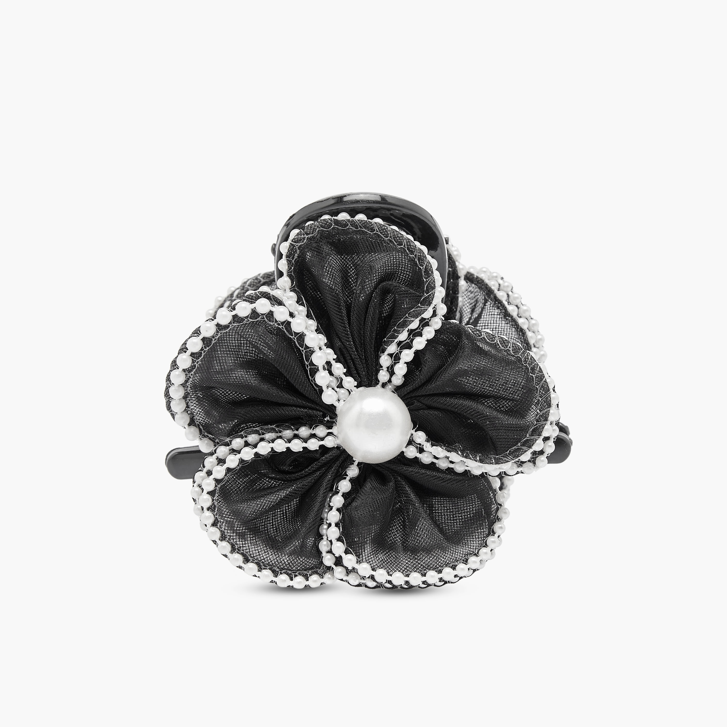 مشابك شعر بتزيينات لؤلؤ وتصميم أزهار - عبوة من قطعتين-women-hairaccessories-clamps-image-2