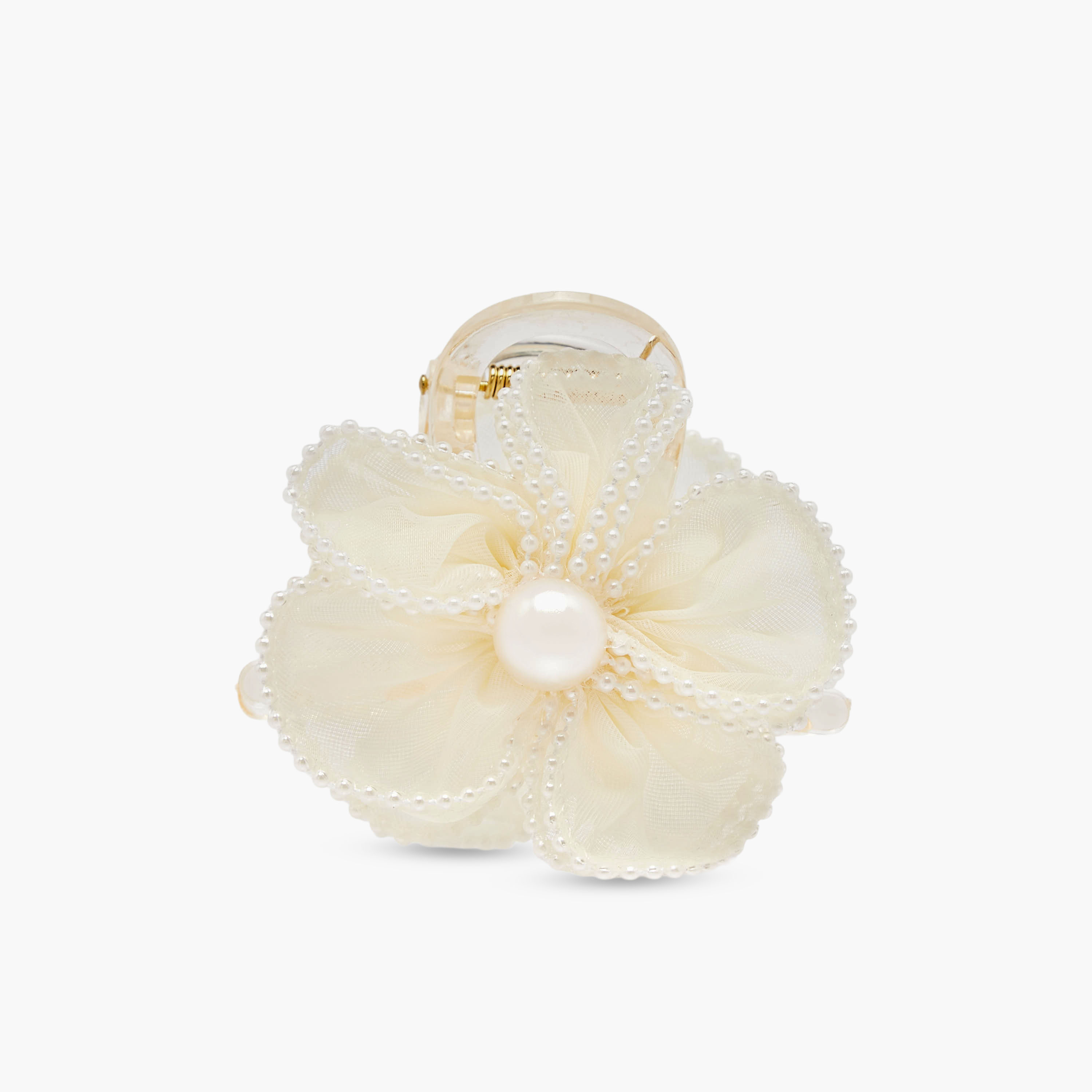 مشابك شعر بتزيينات لؤلؤ وتصميم أزهار - عبوة من قطعتين-women-hairaccessories-clamps-image-3