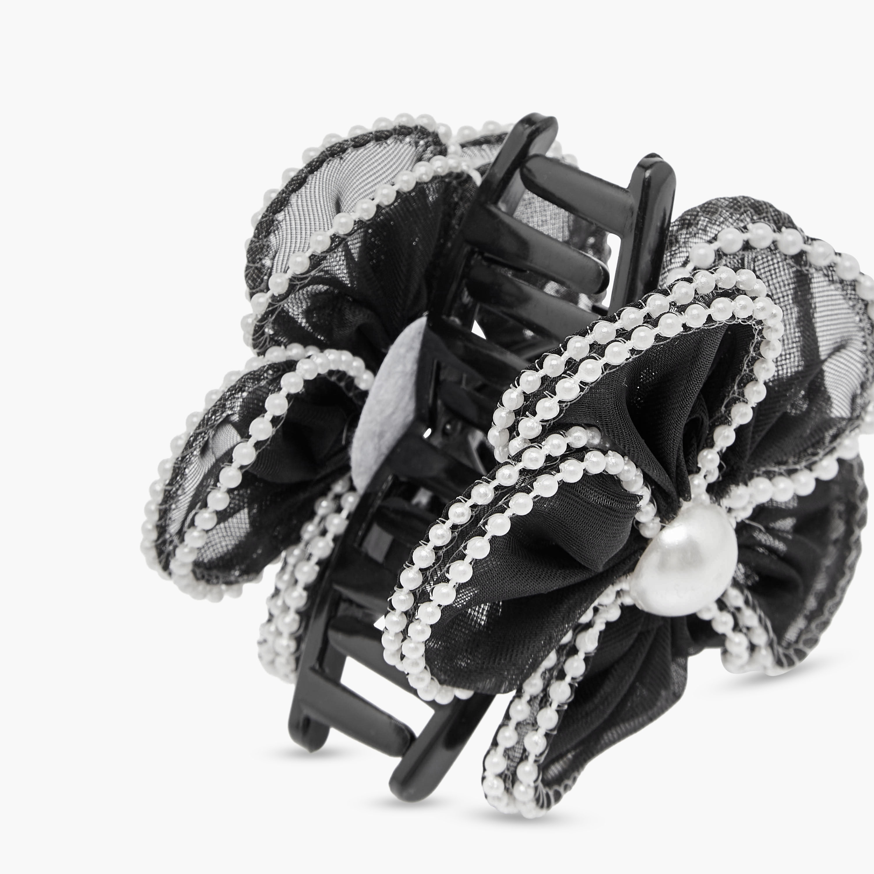 مشابك شعر بتزيينات لؤلؤ وتصميم أزهار - عبوة من قطعتين-women-hairaccessories-clamps-image-5