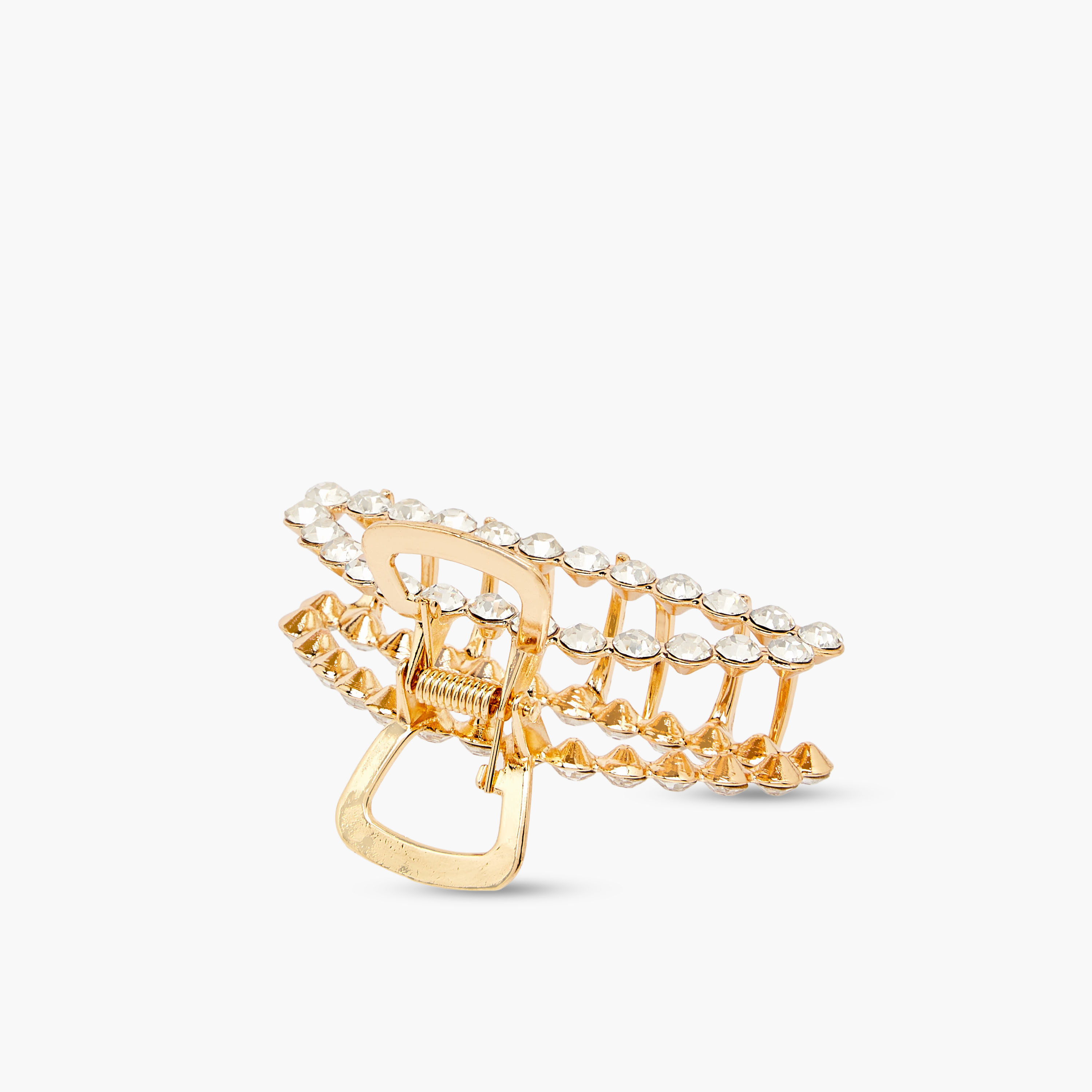 Curved Hair Clamp with Stone Embellishment-women-hairaccessories-clamps-image-2