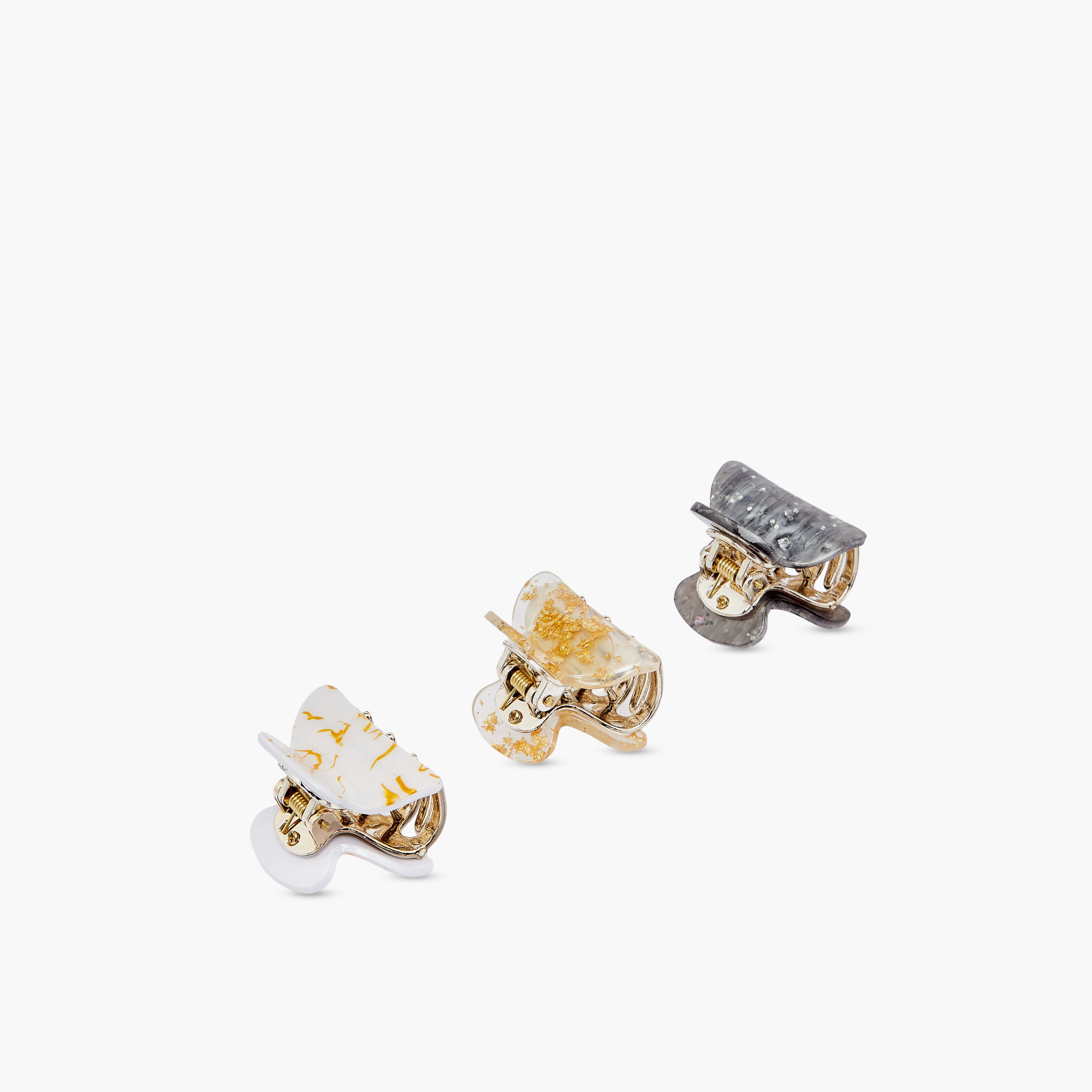 Pack of 3 Curved Hair Clamp with Printed Design-women-hairaccessories-clamps-image-5