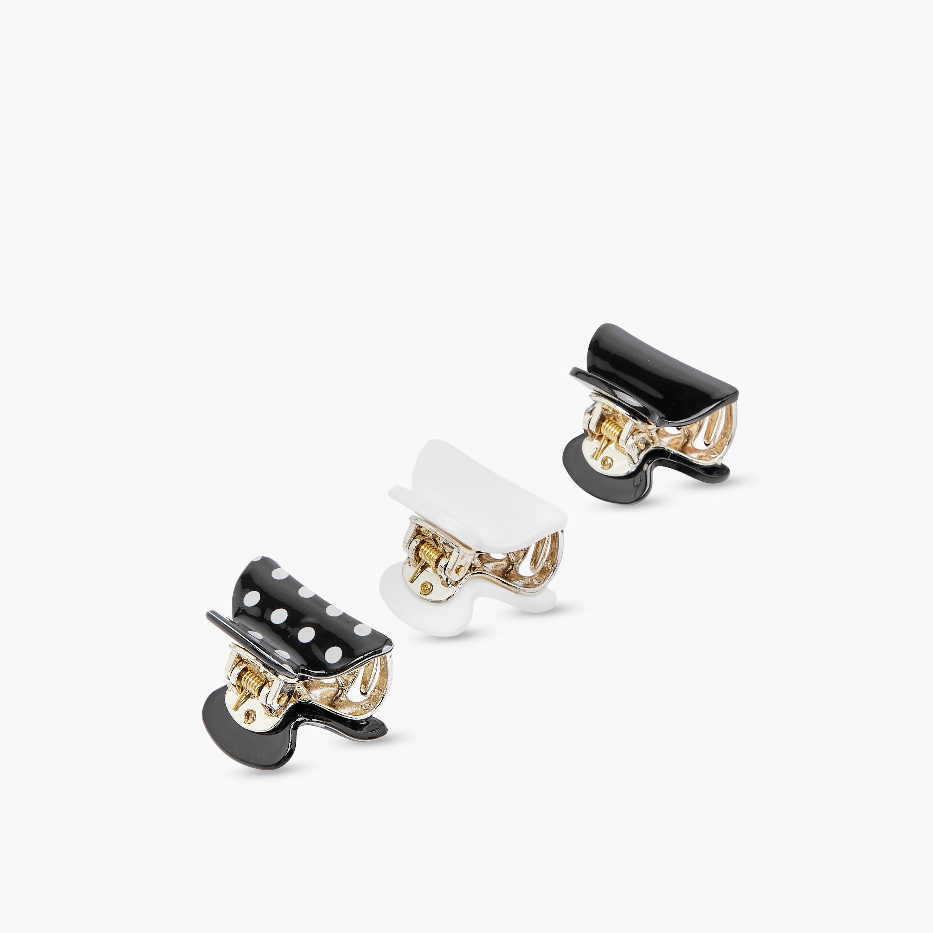 Pack of 3 Curved Hair Clamp with Metallic Claw-women-hairaccessories-clamps-image-5