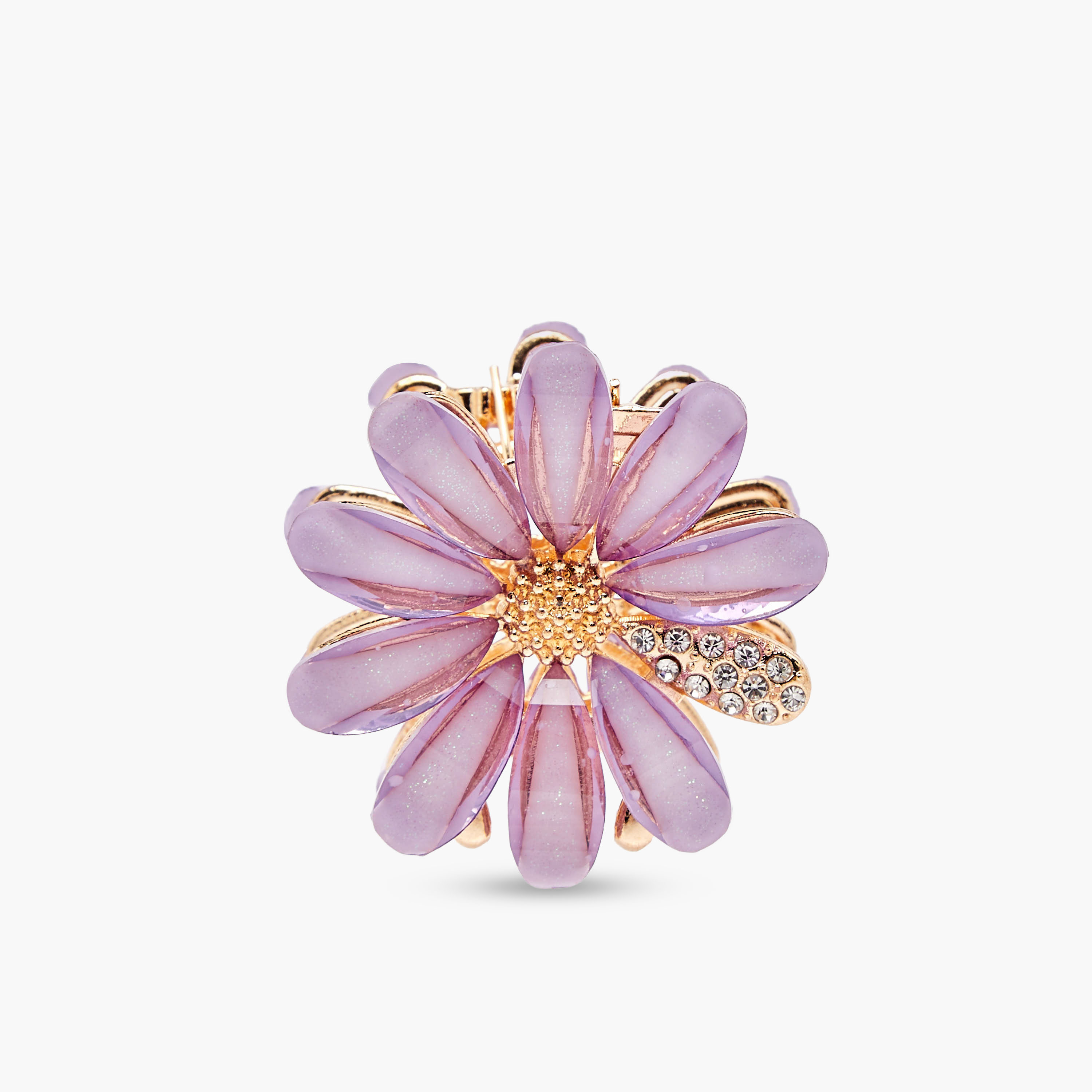 Pack of 2 Floral Hair Clamp with Embellishment-women-hairaccessories-clamps-image-3