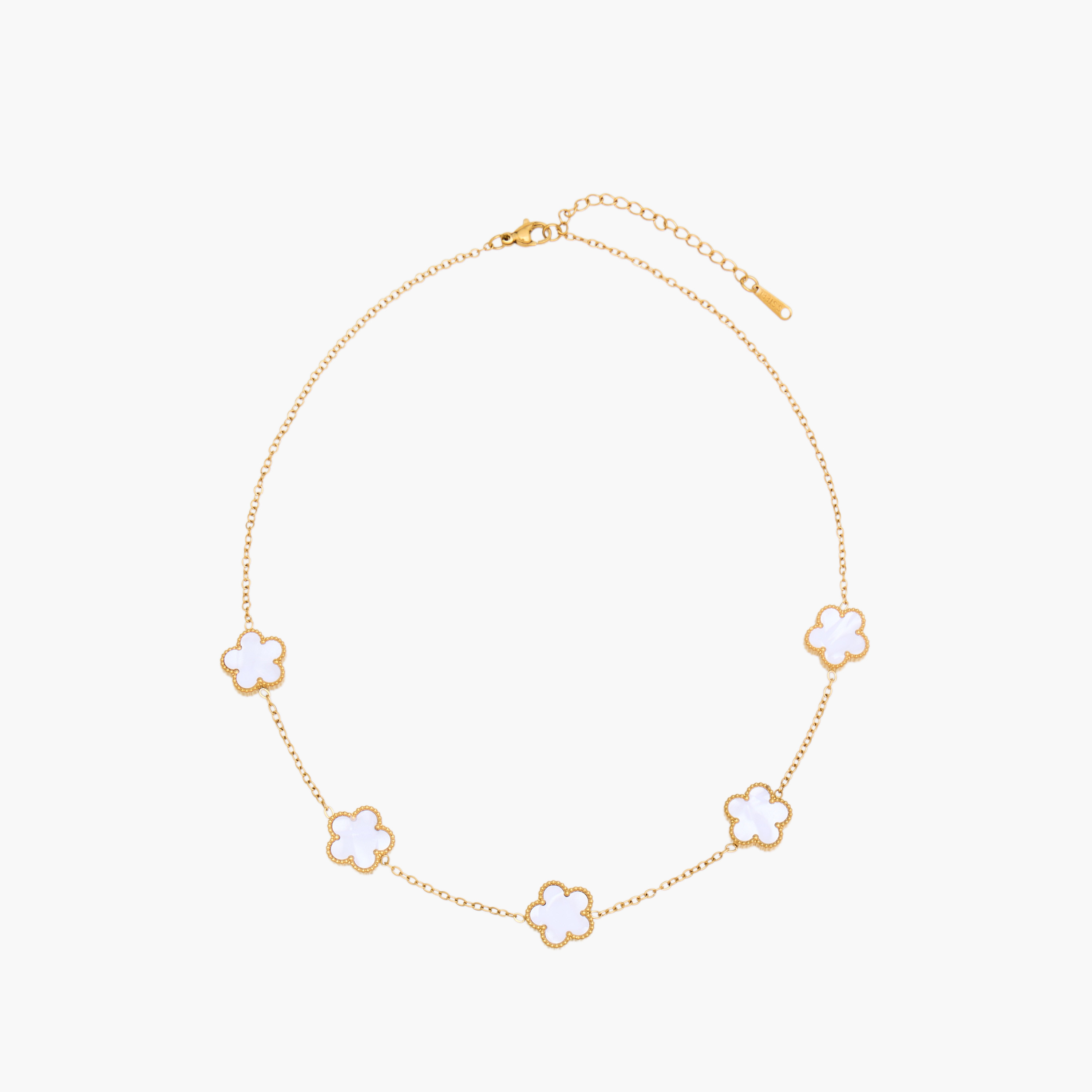 Set of 3 Clover Embellished Necklace and Earrings with Bracelet-women-watchesandjewellery-jewellery-jewellerysets-image-2