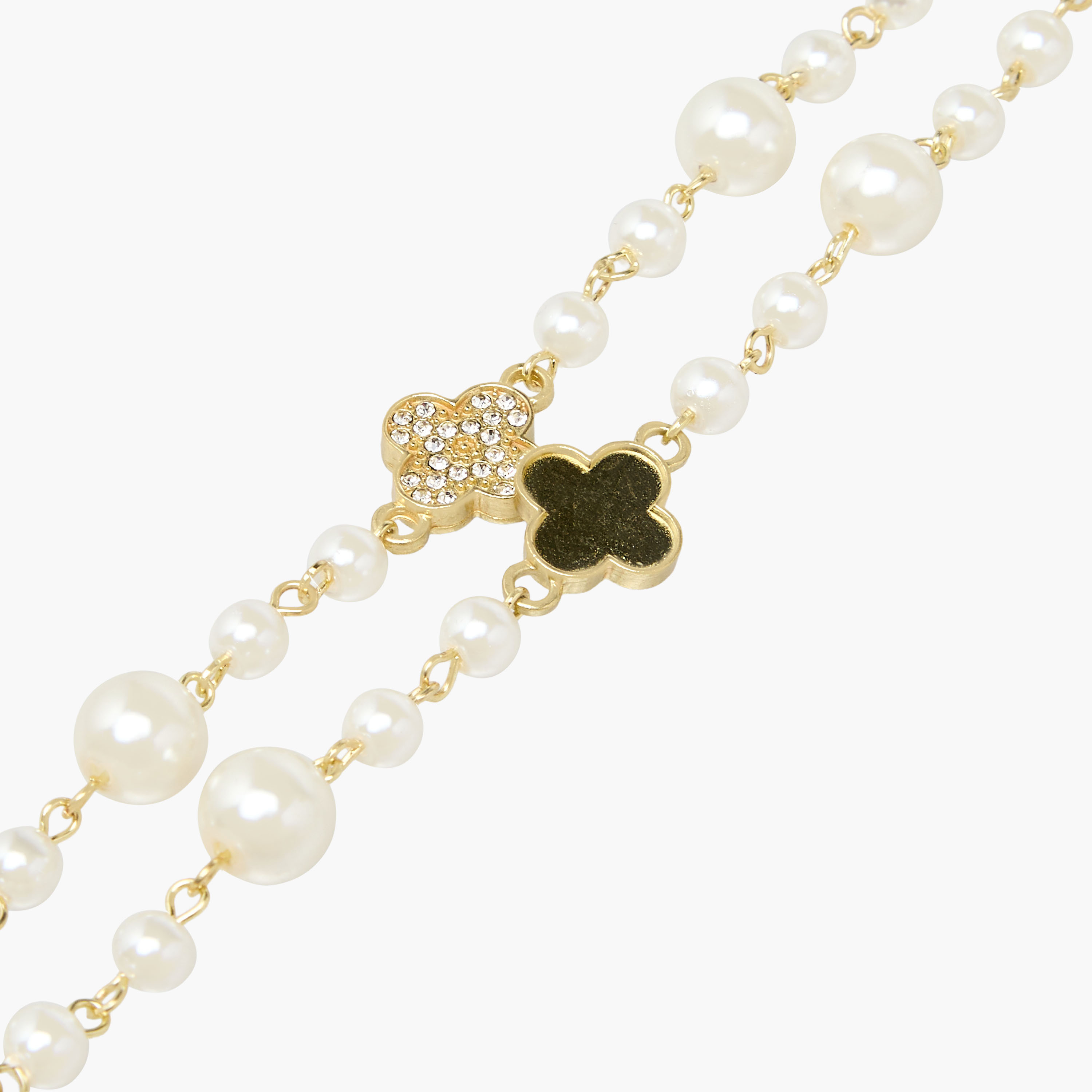 Gold Tone Necklace with Pearl Embellishment-women-watchesandjewellery-jewellery-necklacesandpendants-image-3
