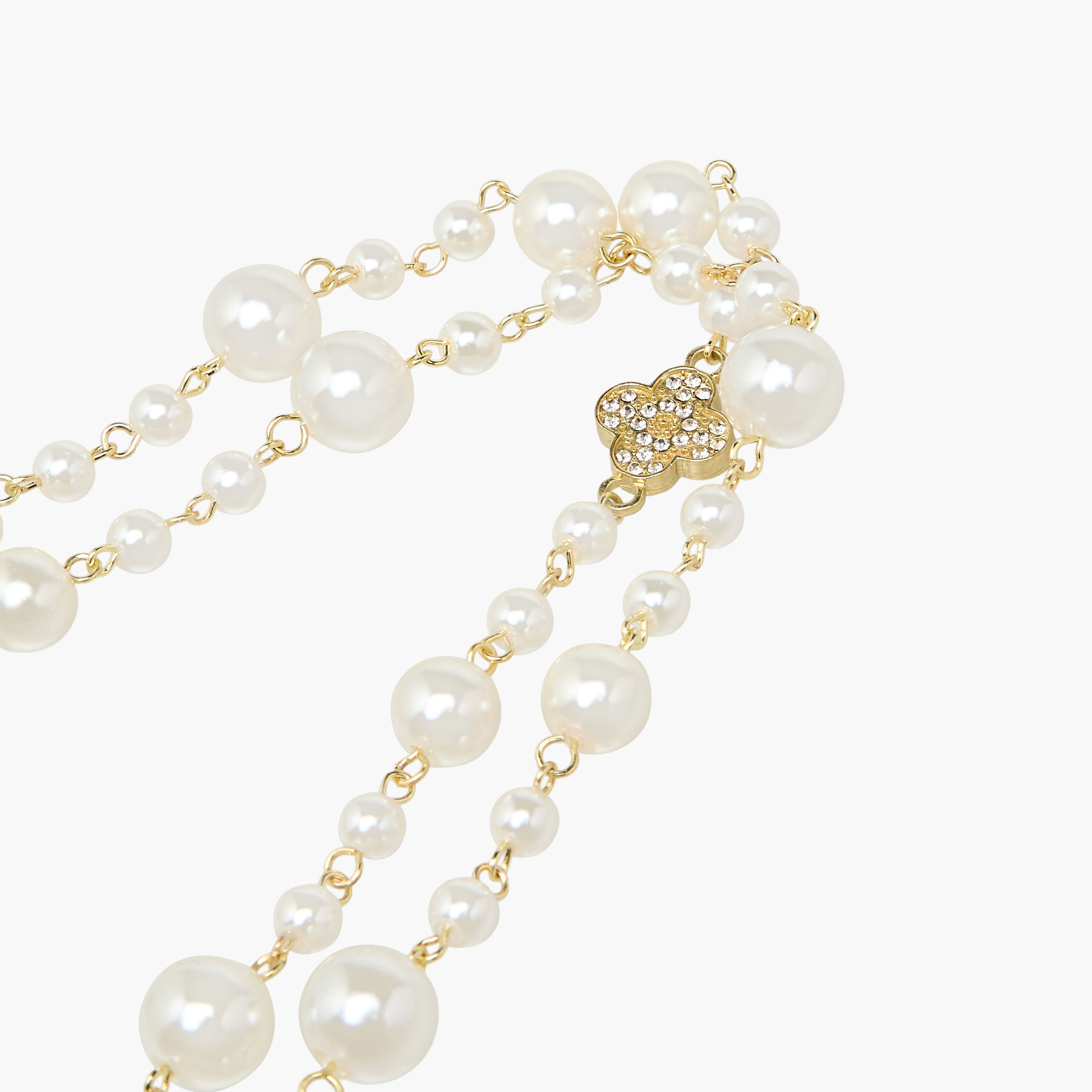 Gold Tone Necklace with Pearl Embellishment-women-watchesandjewellery-jewellery-necklacesandpendants-image-4