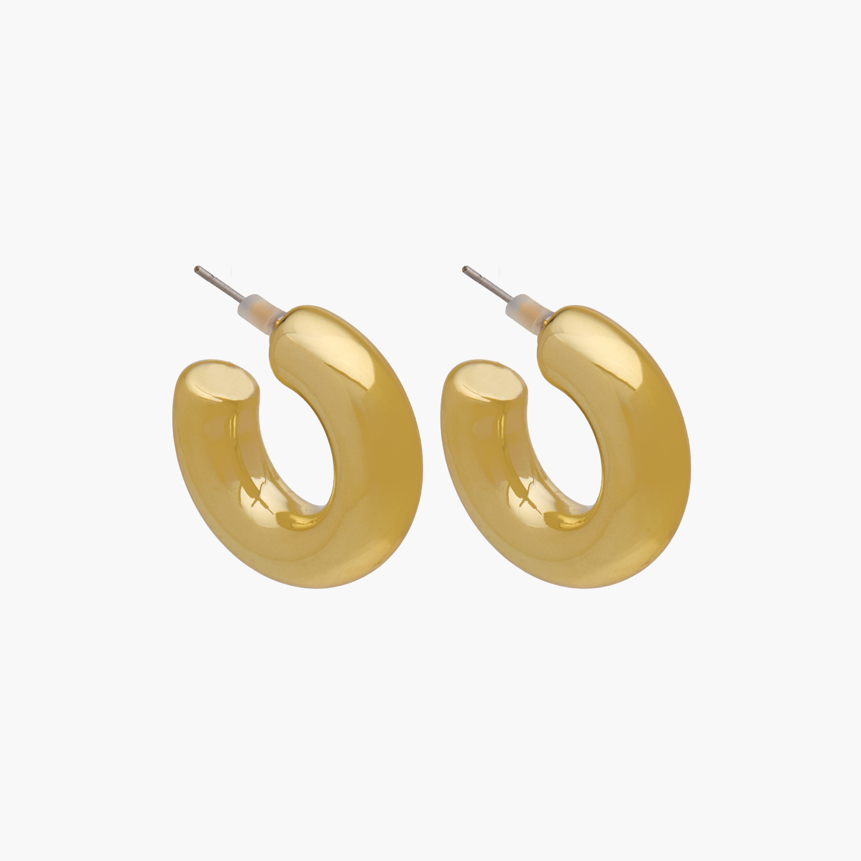 Pack of 3 Gold Tone Hoop Earrings with Pushback Closure-women-watchesandjewellery-jewellery-earrings-image-3